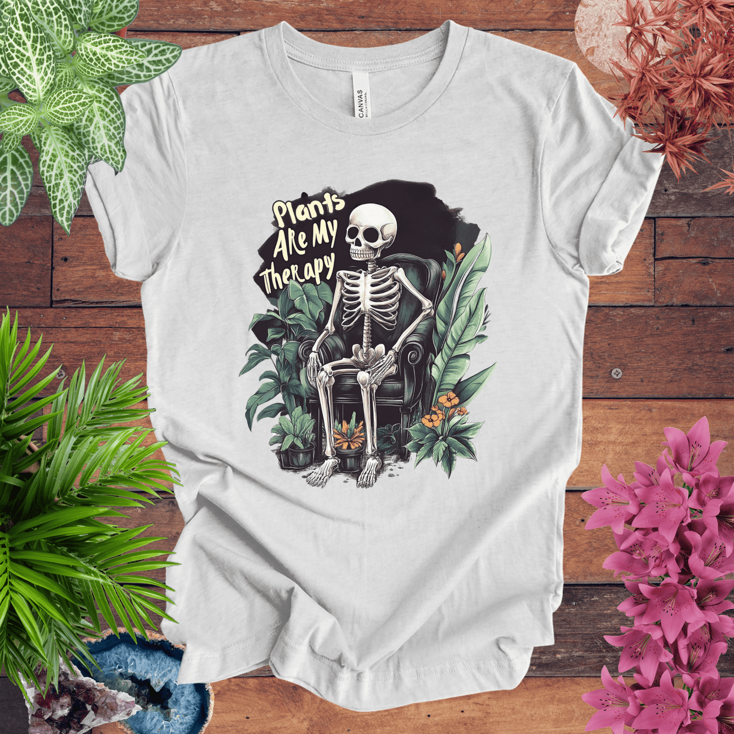 Printify T-Shirt Ash / S Plants Are My Therapy T-Shirt