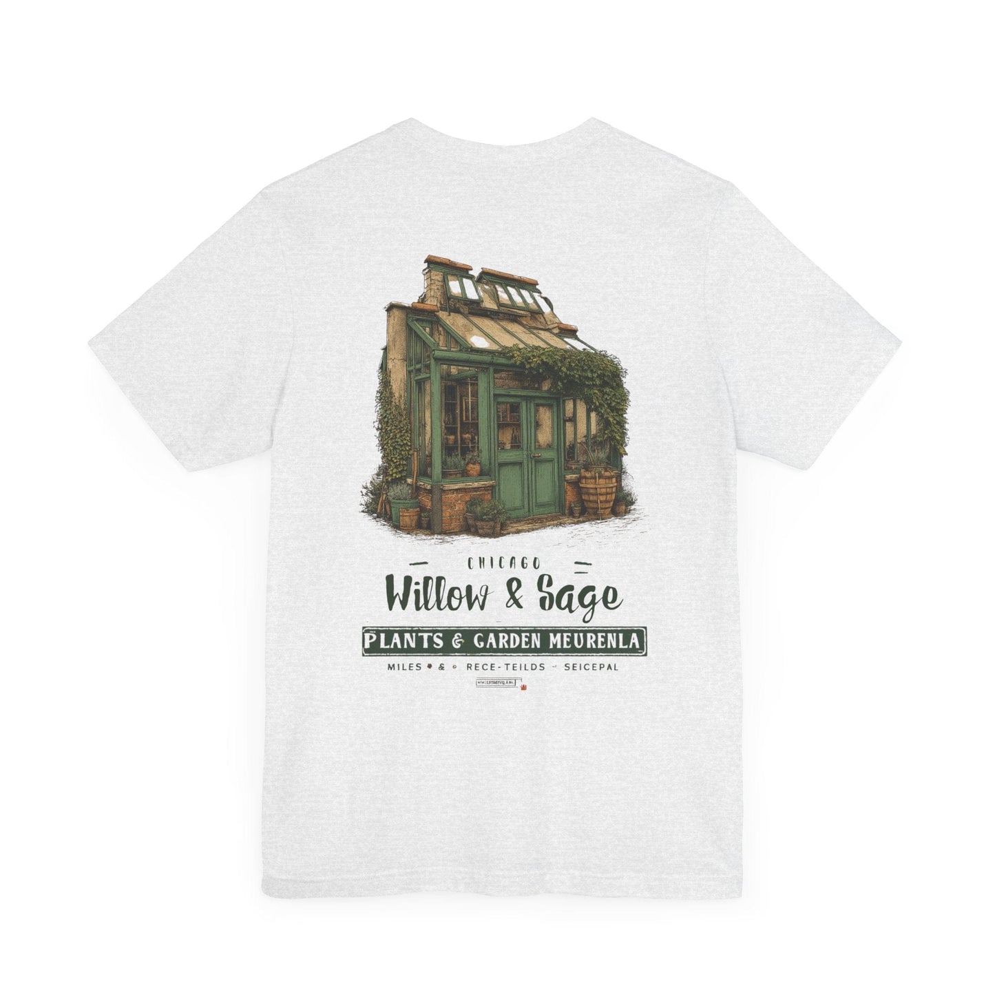 Printify T-Shirt Ash / S Willow & Sage Vintage Greenhouse Tee | Eco-Friendly Gardening T-Shirt