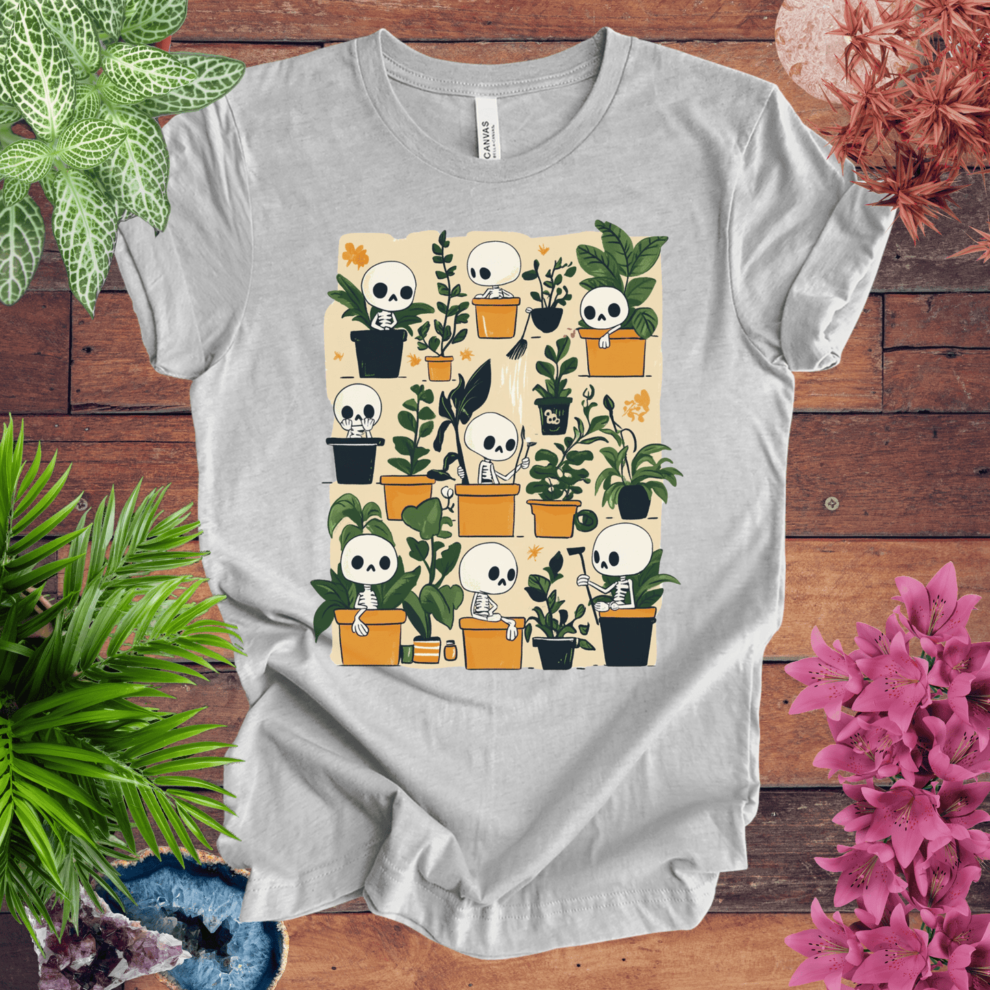 Printify T-Shirt Athletic Heather / S Bone to Pick with My Plants T-Shirt