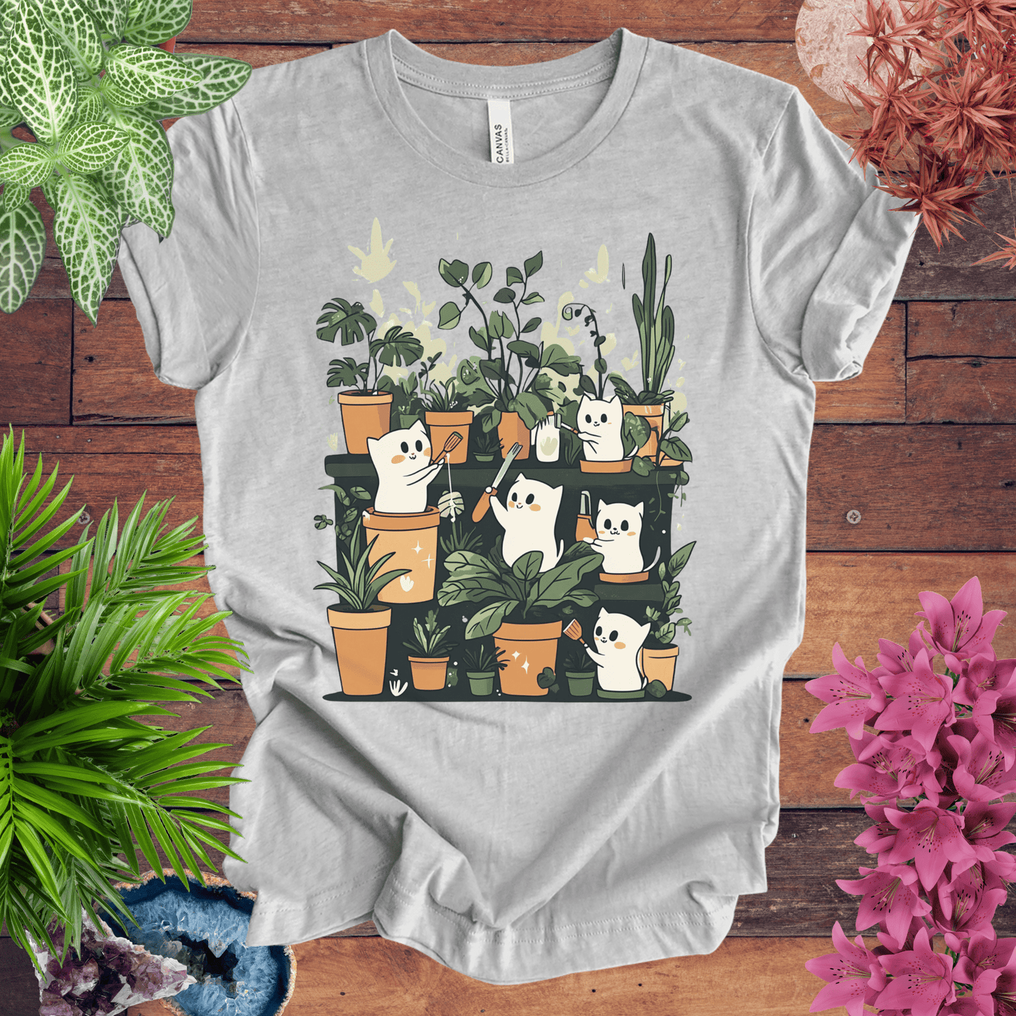 Printify T-Shirt Athletic Heather / S Boo-tiful Houseplants T-Shirt