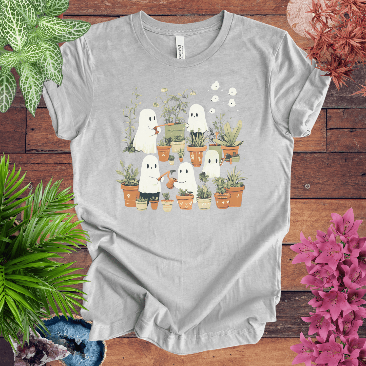 Printify T-Shirt Athletic Heather / S Haunted by Houseplants T-Shirt