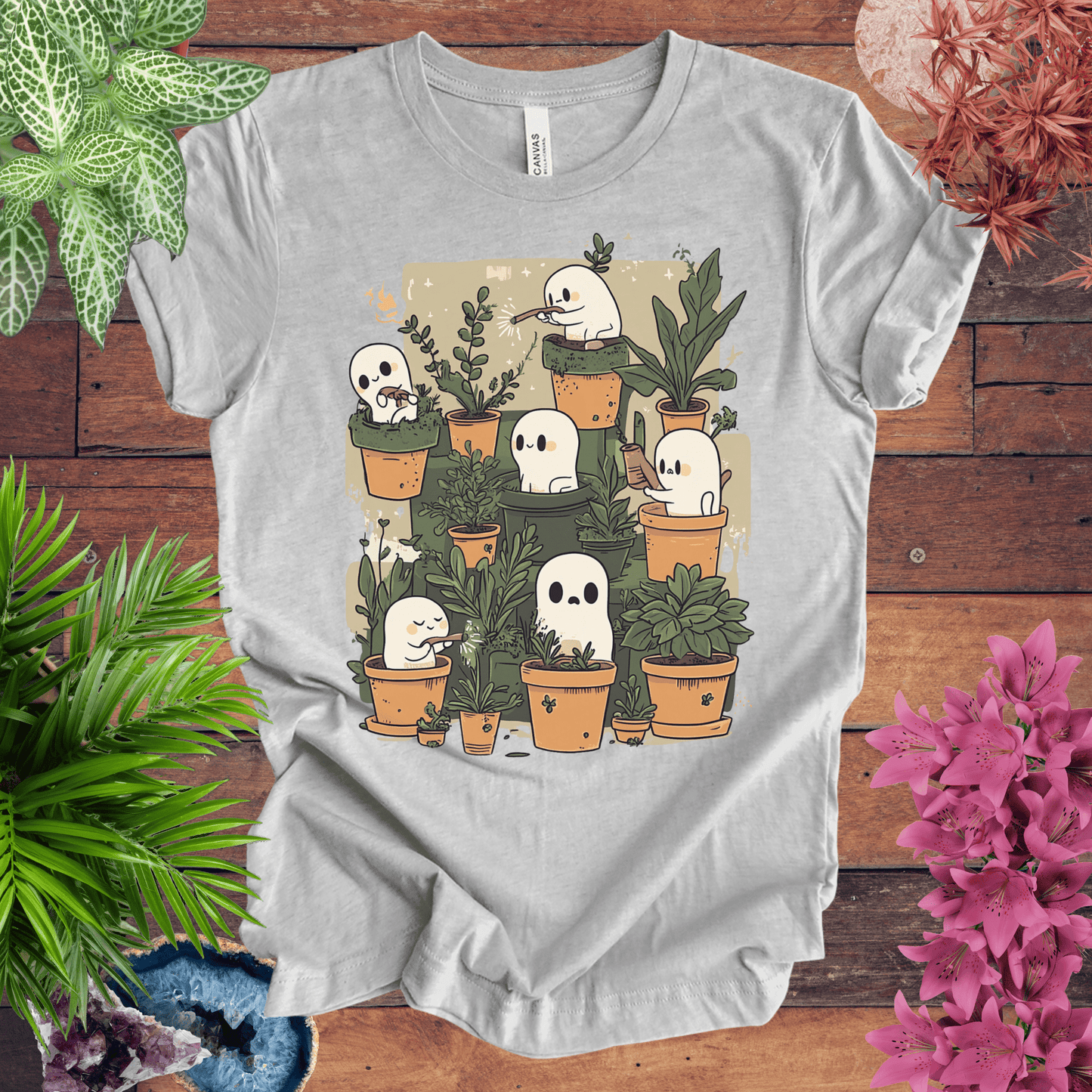 Printify T-Shirt Athletic Heather / S Haunted Garden Vibes T-Shirt