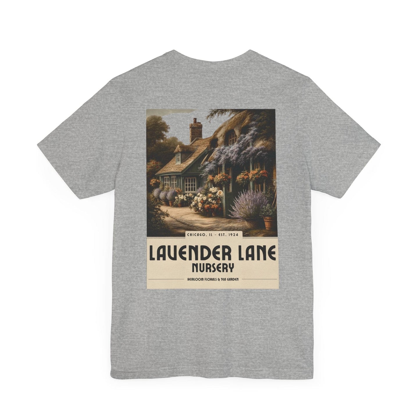 Printify T-Shirt Athletic Heather / S Lavender Lane Nursery Vintage Tee | Heirloom Floral T-Shirt