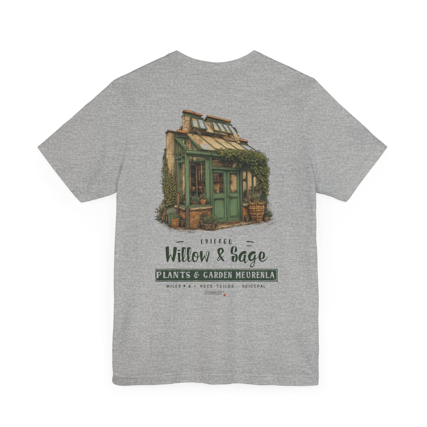 Printify T-Shirt Athletic Heather / S Willow & Sage Vintage Greenhouse Tee | Eco-Friendly Gardening T-Shirt