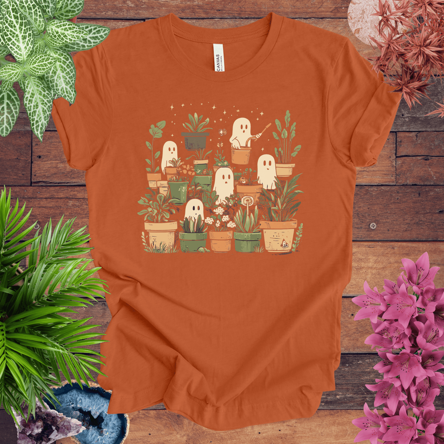 Printify T-Shirt Autumn / S Ghostly Greenery T-Shirt
