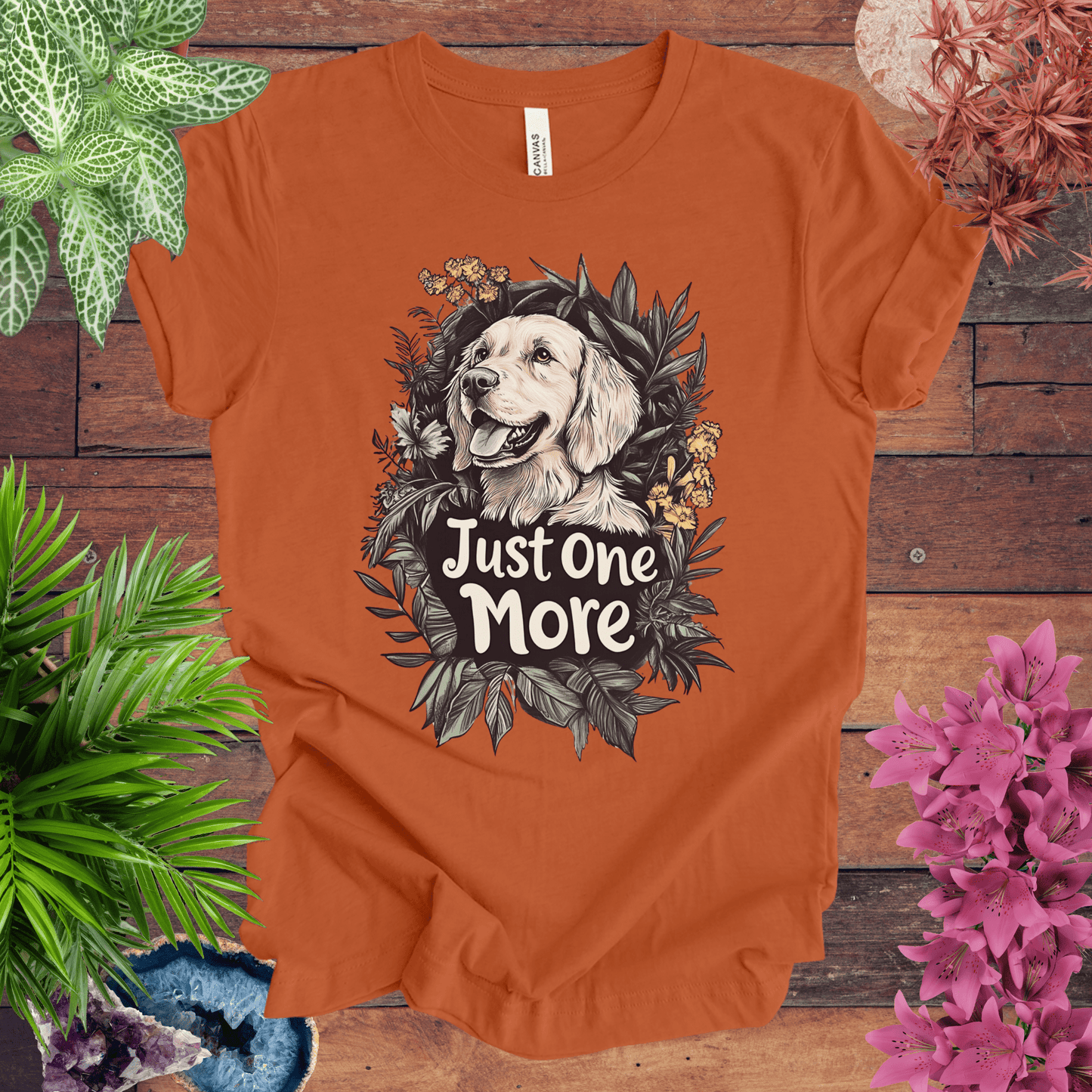 Printify T-Shirt Autumn / S Just One More - Golden Retriever Edition T-Shirt
