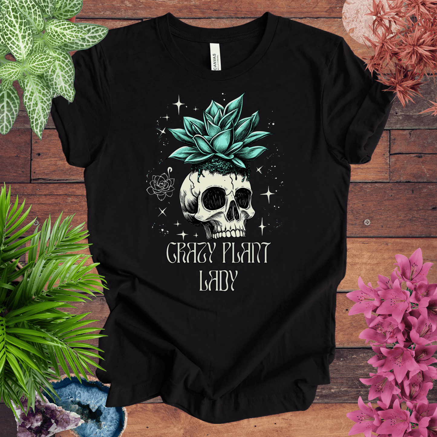 Printify T-Shirt Black Heather / S Crazy Plant Lady T-Shirt