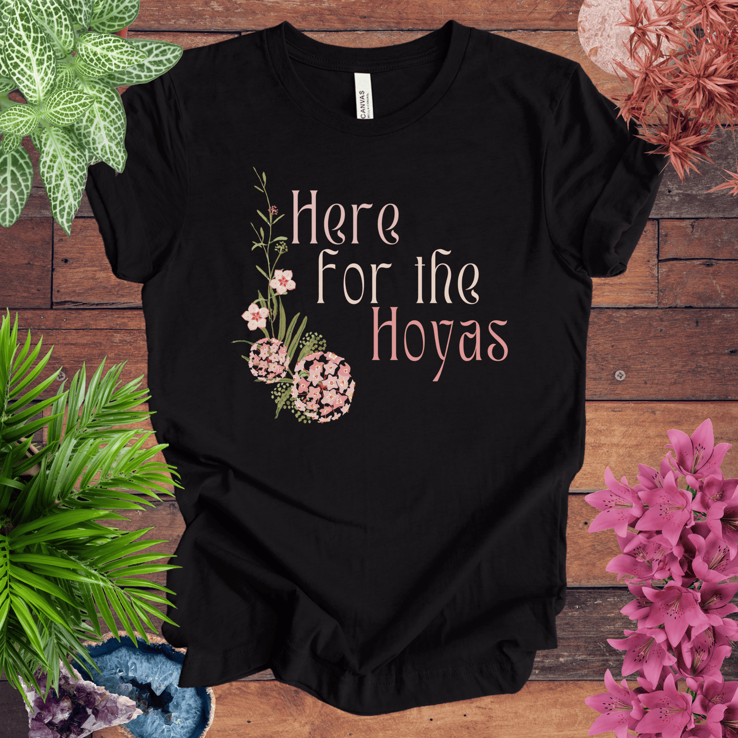 Printify T-Shirt Black Heather / S Here for the Hoyas T-Shirt