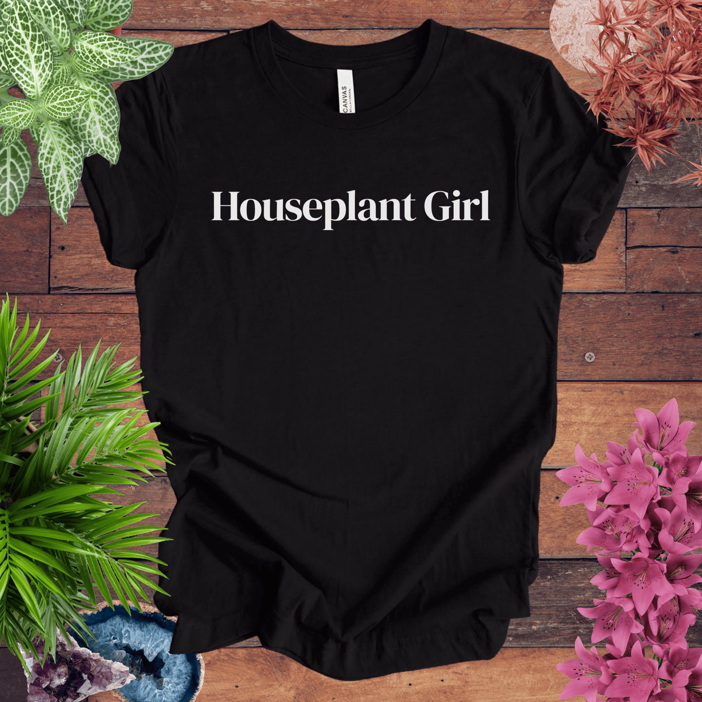 Printify T-Shirt Black Heather / S Houseplant Girl T-Shirt