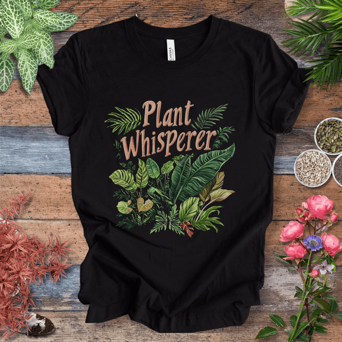 Printify T-Shirt Black Heather / S Plant Whisperer Tropical Luxe Jungle T-Shirt