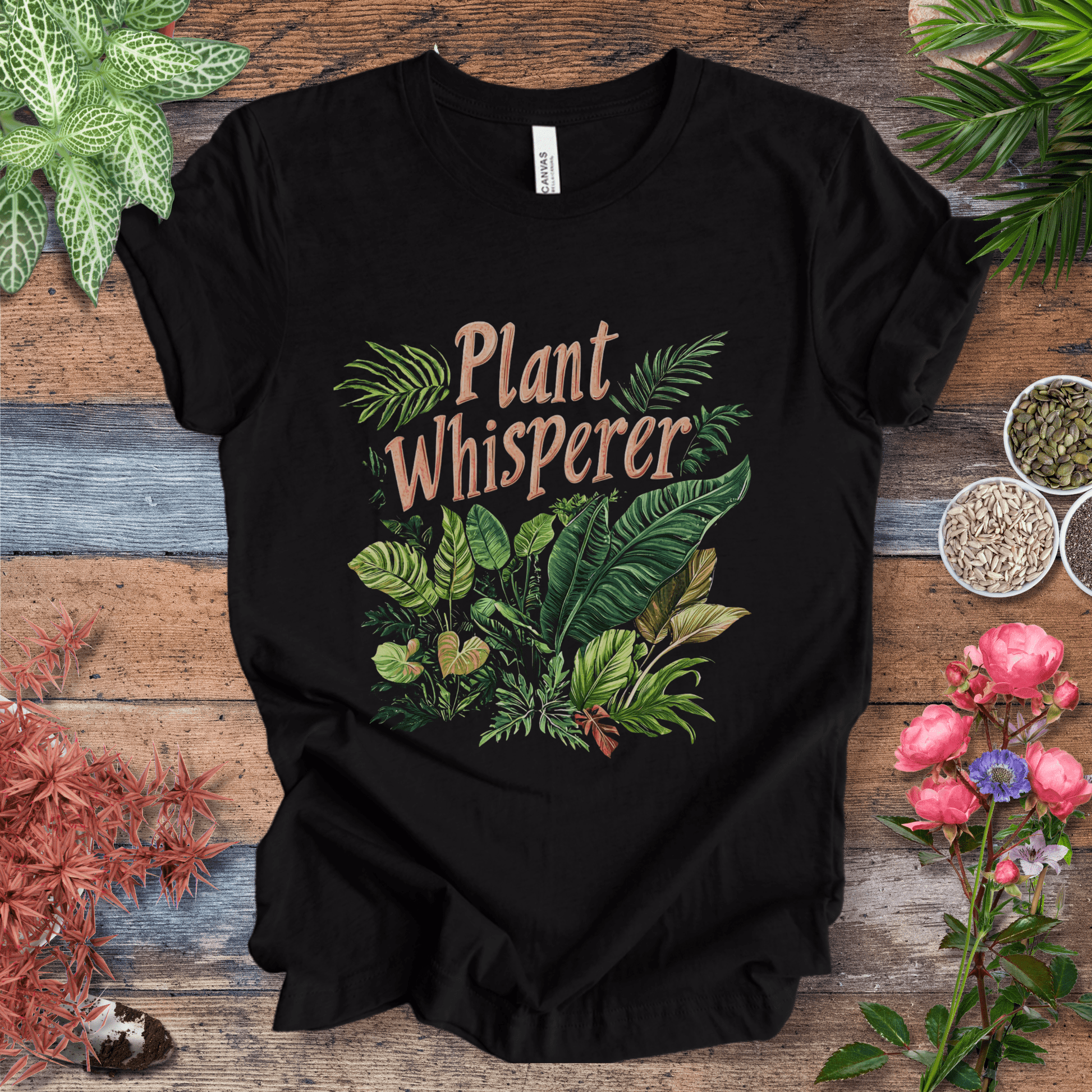 Printify T-Shirt Black Heather / S Plant Whisperer Tropical Luxe Jungle T-Shirt