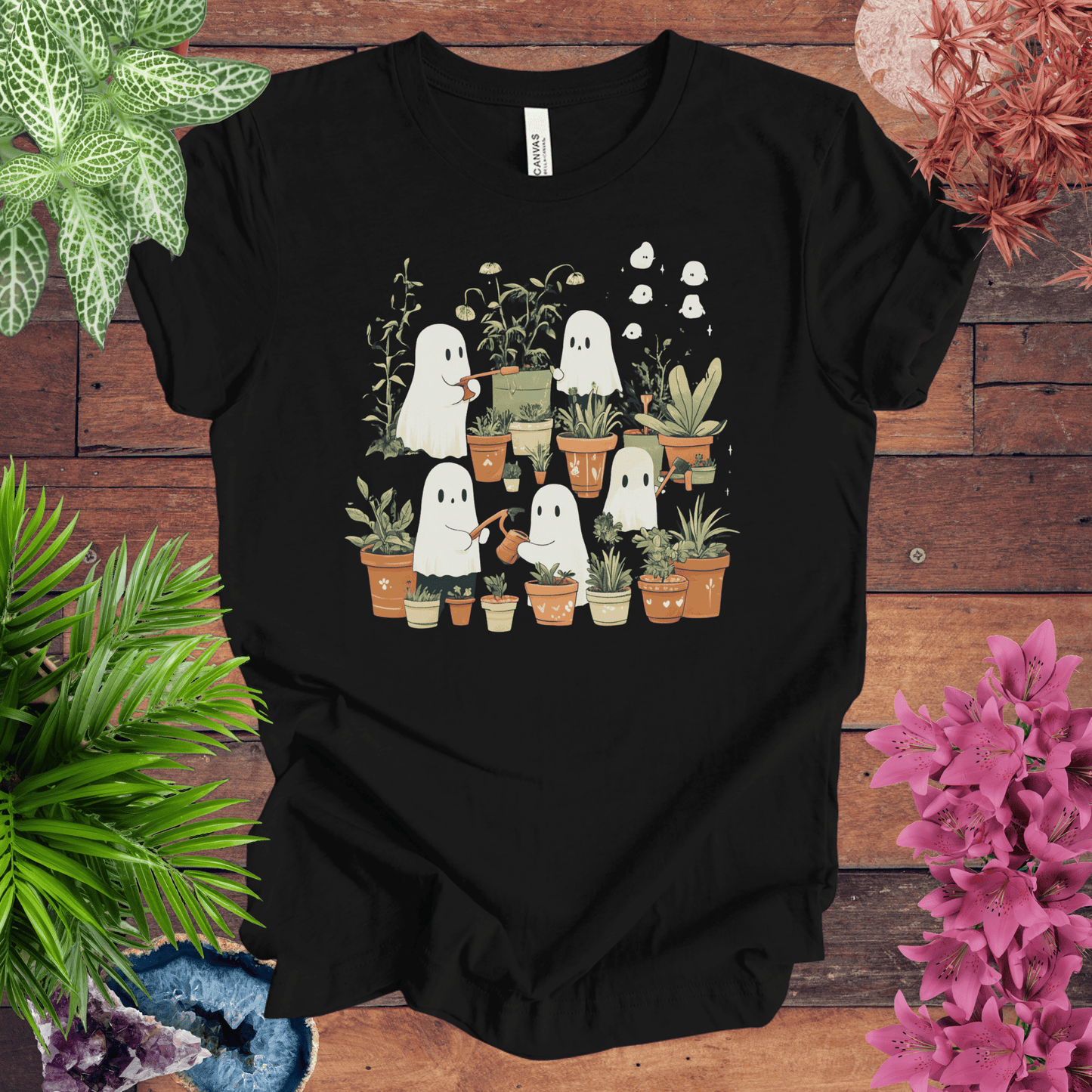 Printify T-Shirt Black / S Haunted by Houseplants T-Shirt