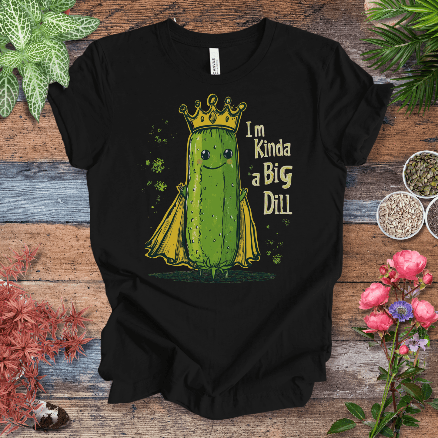 Printify T-Shirt Black / S I’m Kinda a Big Dill – Pickle Royalty T-Shirt