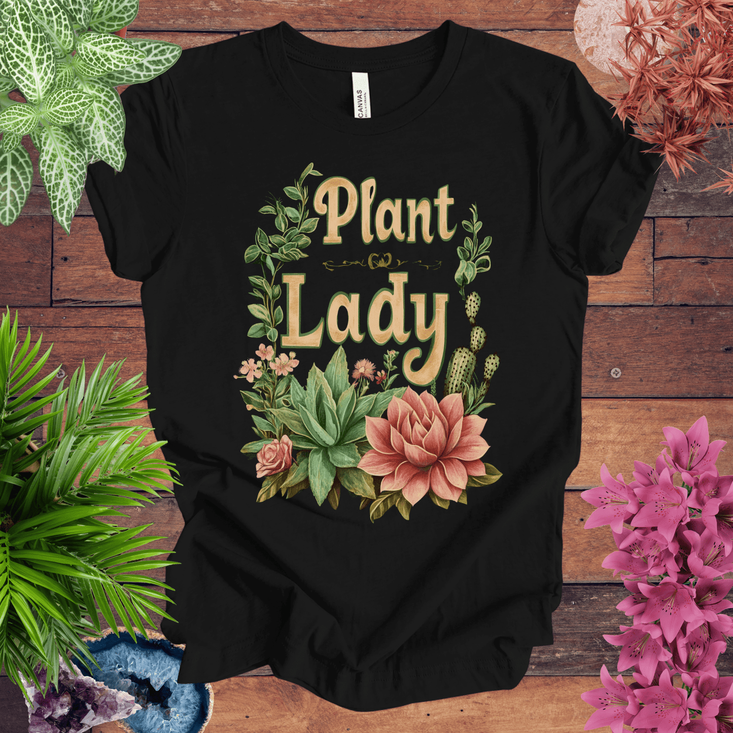 Printify T-Shirt Black / S Plant Lady T-Shirt