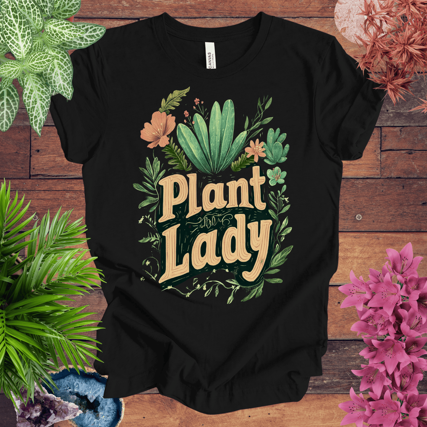 Printify T-Shirt Black / S Plant Lady T-Shirt