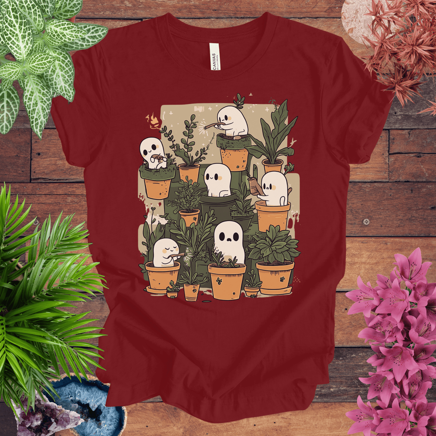 Printify T-Shirt Cardinal / S Haunted Garden Vibes T-Shirt