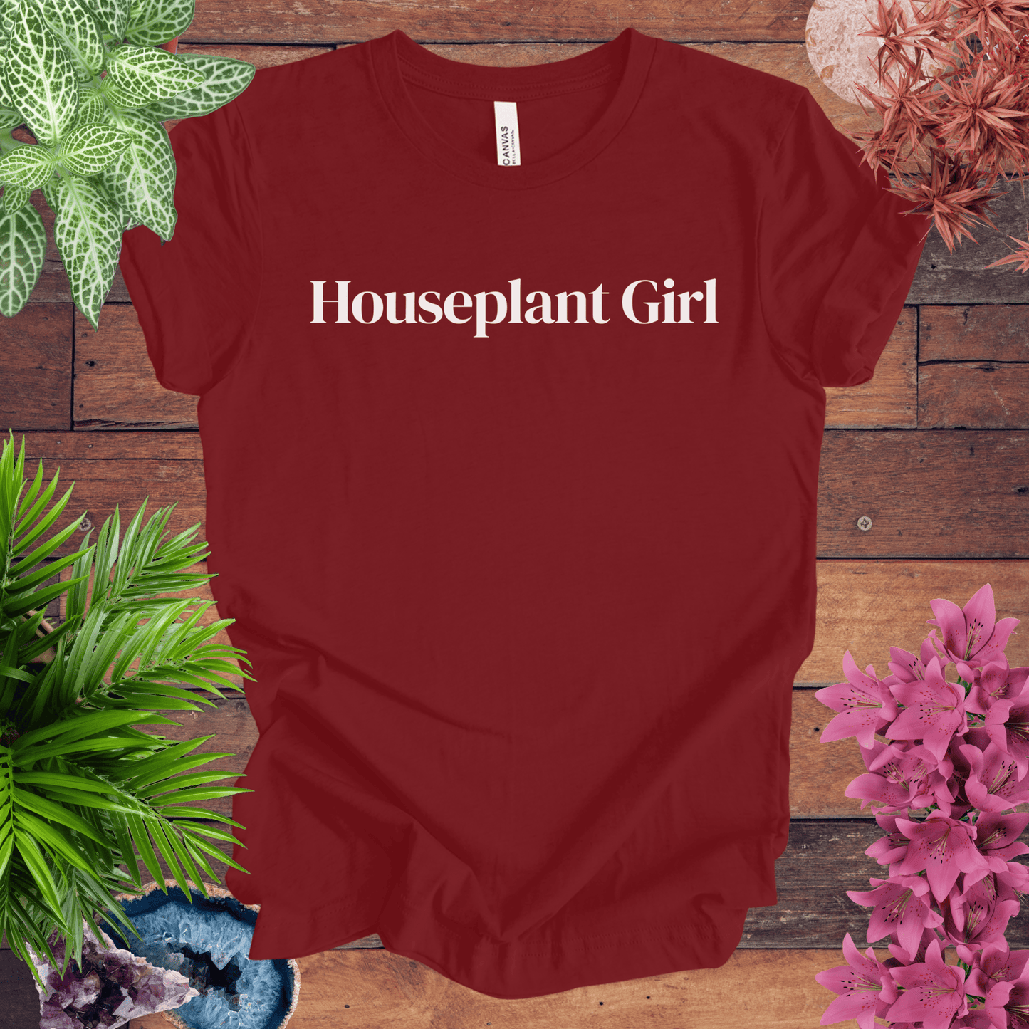 Printify T-Shirt Cardinal / S Houseplant Girl T-Shirt