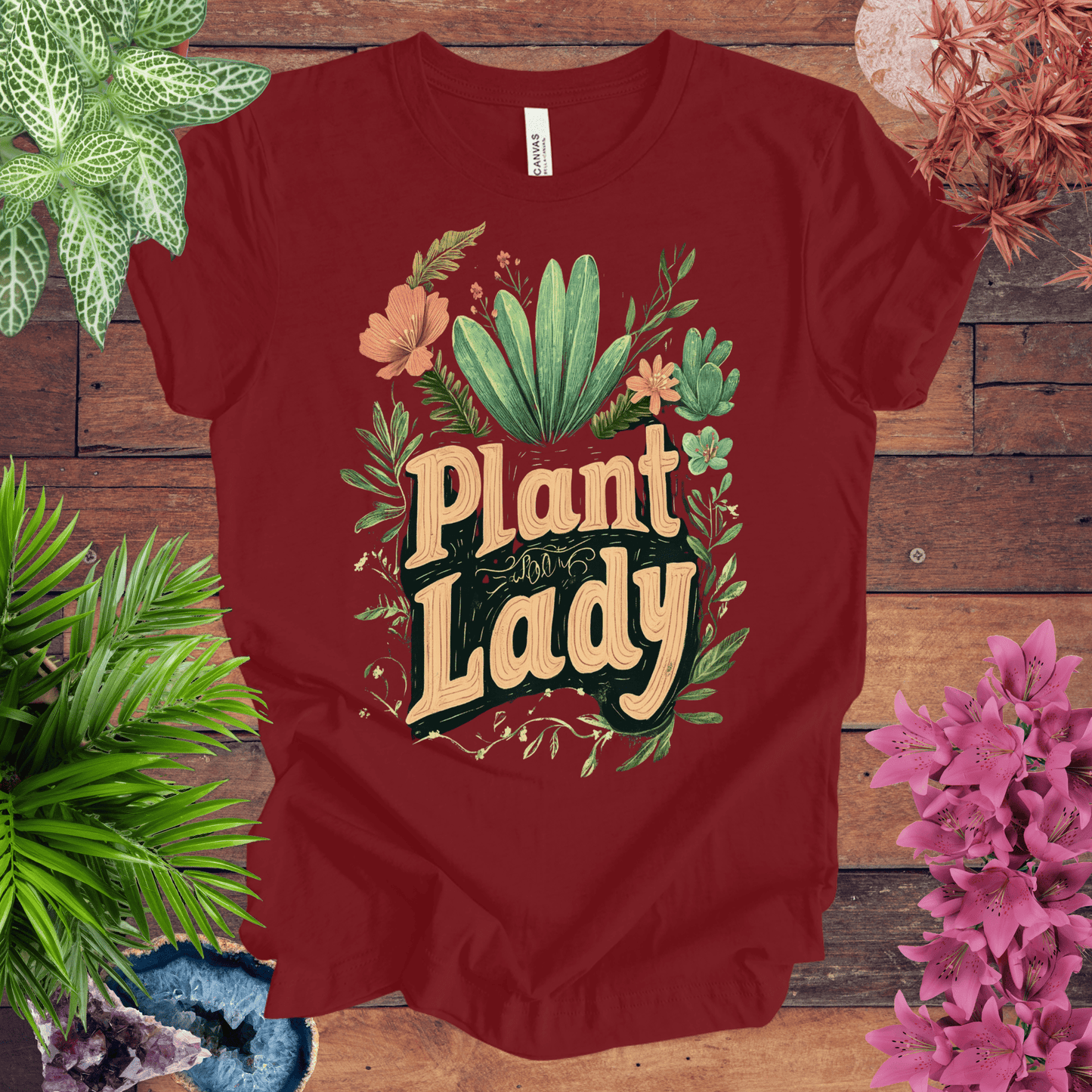 Printify T-Shirt Cardinal / S Plant Lady T-Shirt
