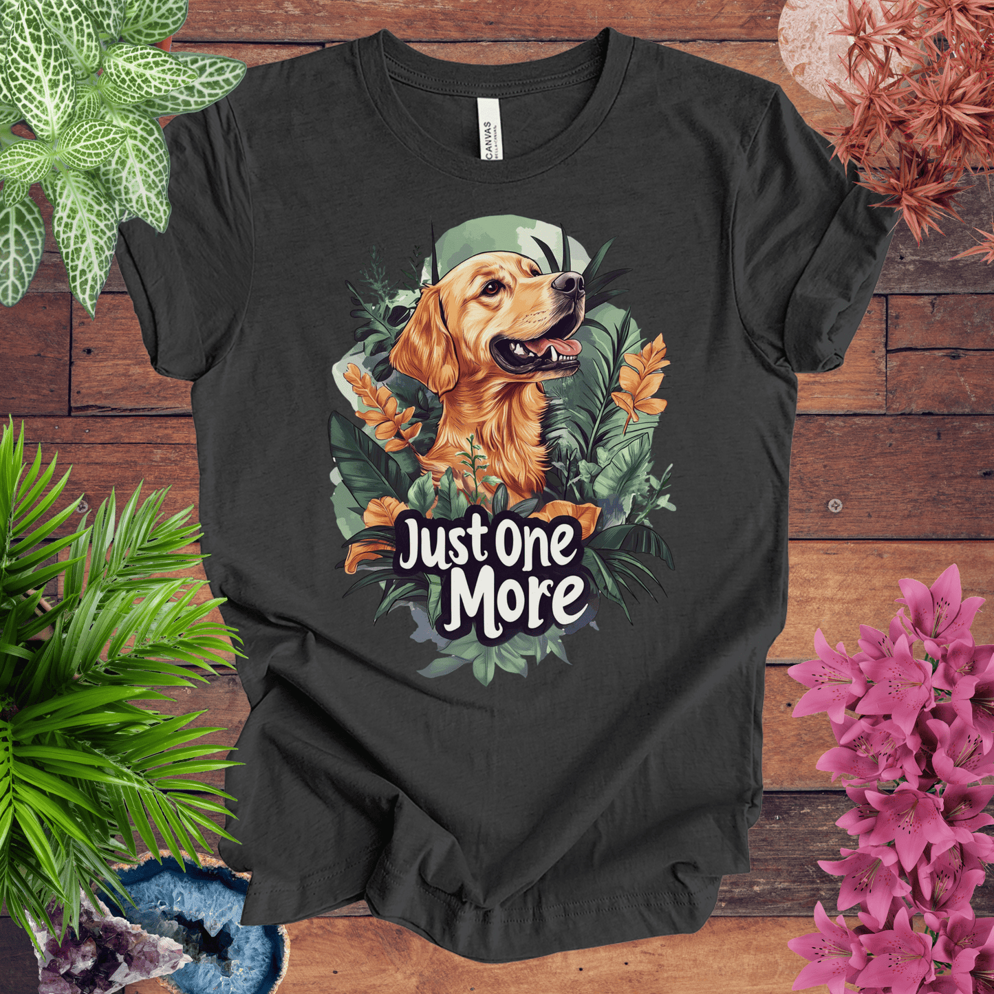 Printify T-Shirt Dark Grey Heather / S Just One More - Labrador Retriever Edition T-Shirt
