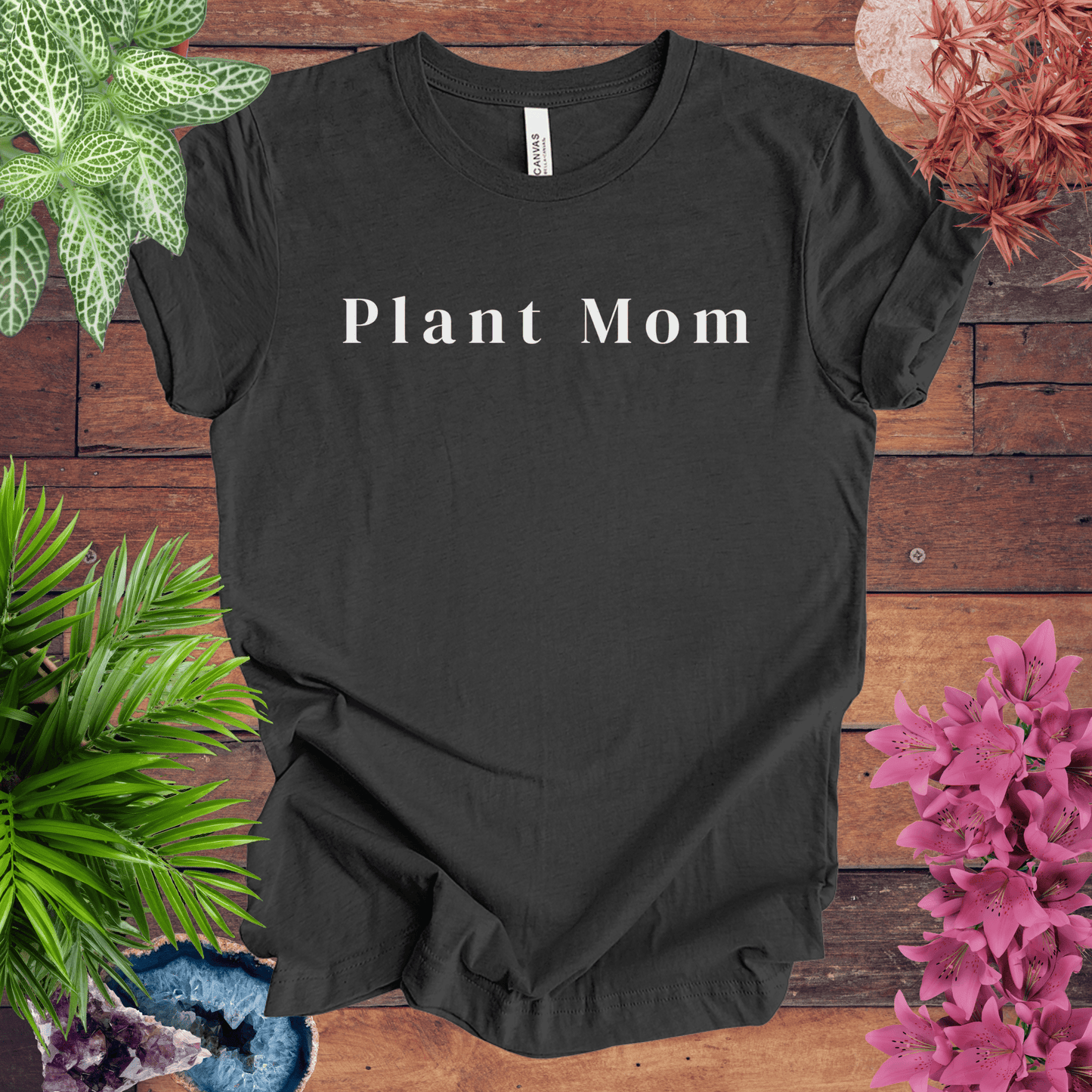 Printify T-Shirt Dark Grey Heather / S Plant Mom T-Shirt