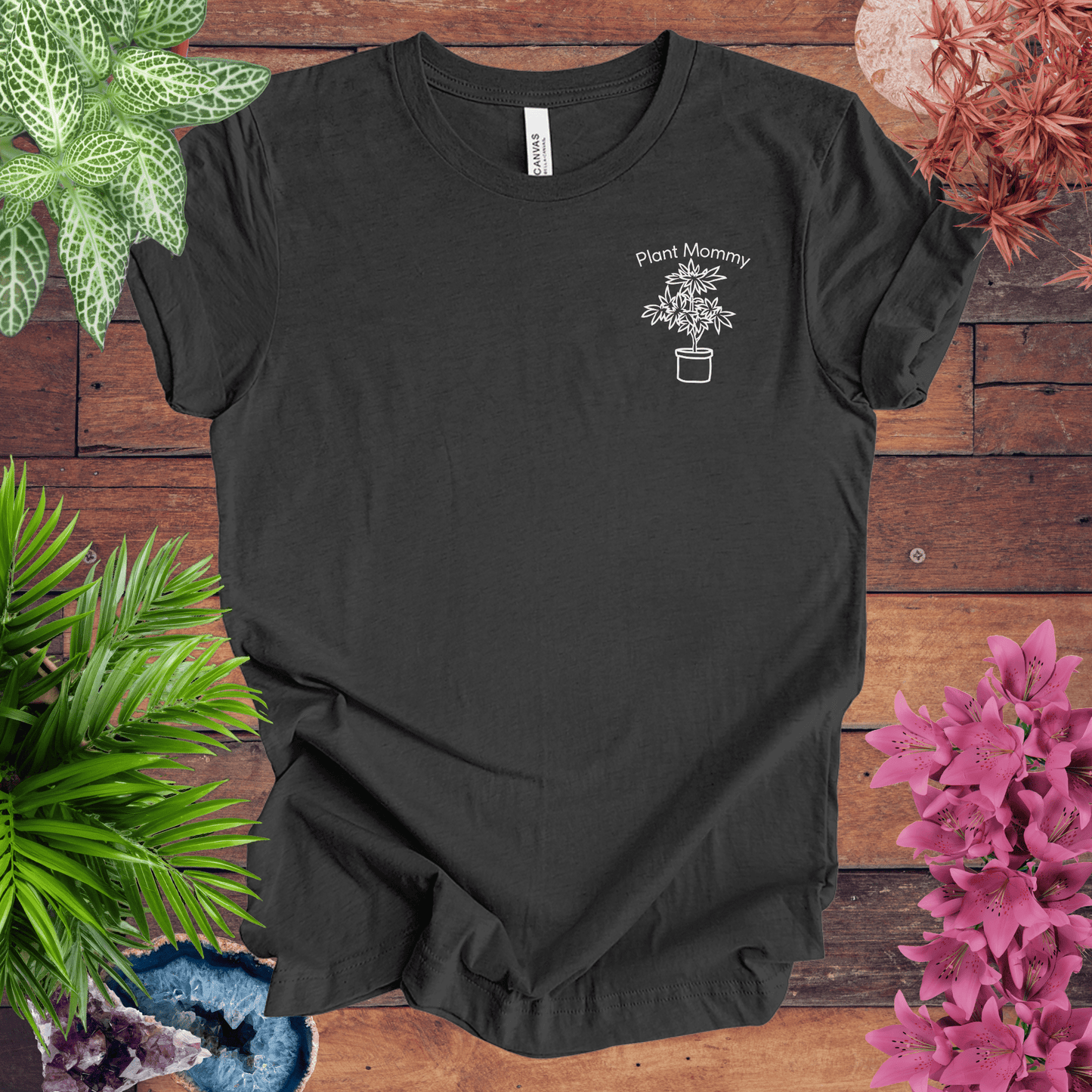 Printify T-Shirt Dark Grey Heather / S Plant Mommy T-Shirt