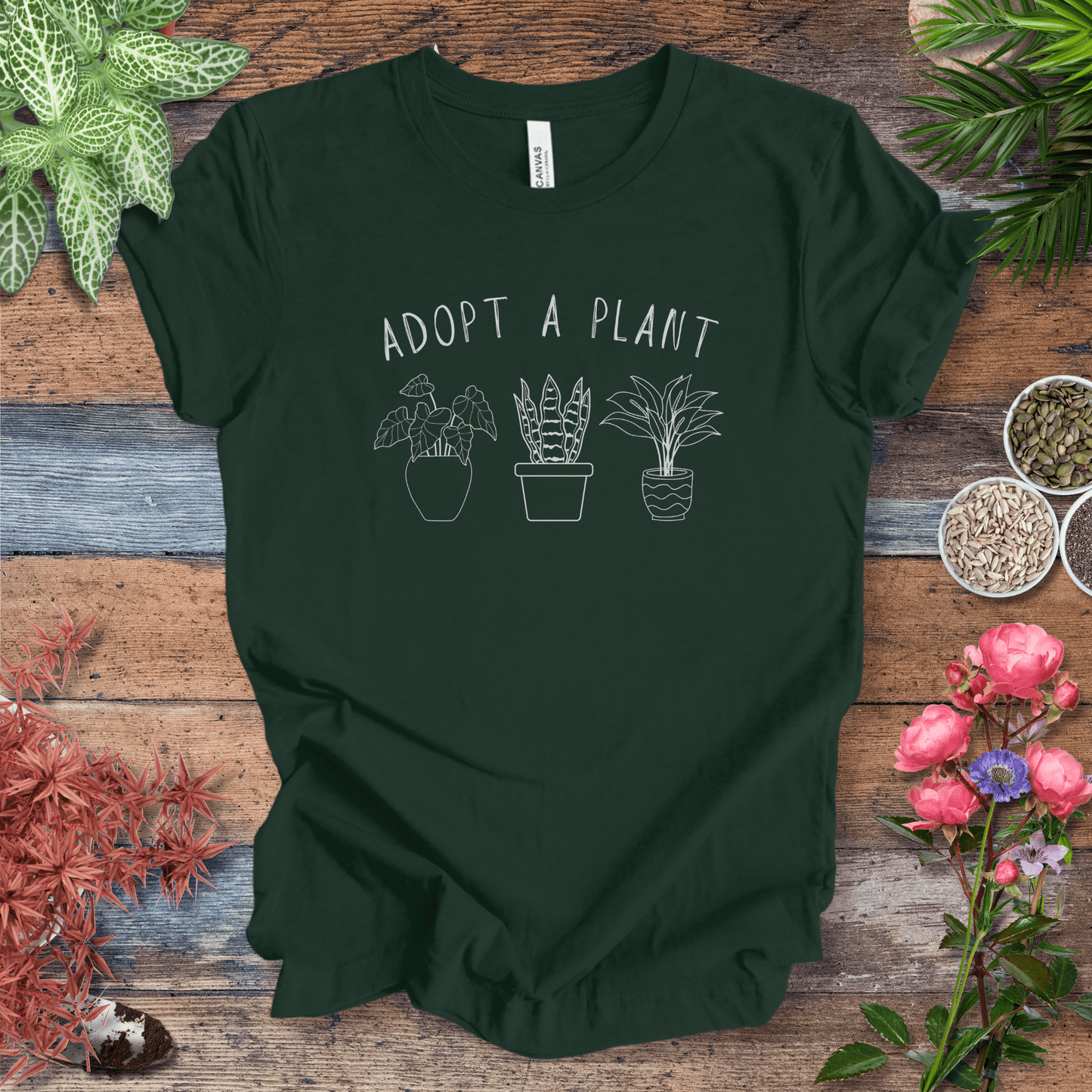 Printify T-Shirt Forest / S Adopt A Plant T-Shirt