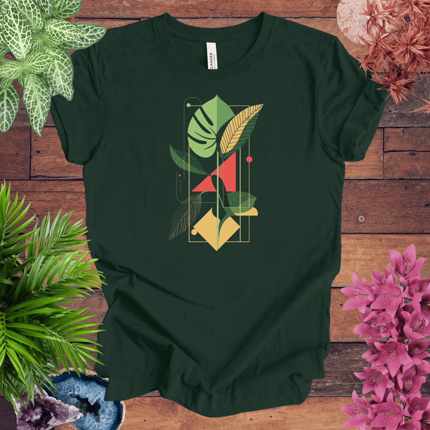 Printify T-Shirt Forest / S Botanical Houseplant Retro T-Shirt