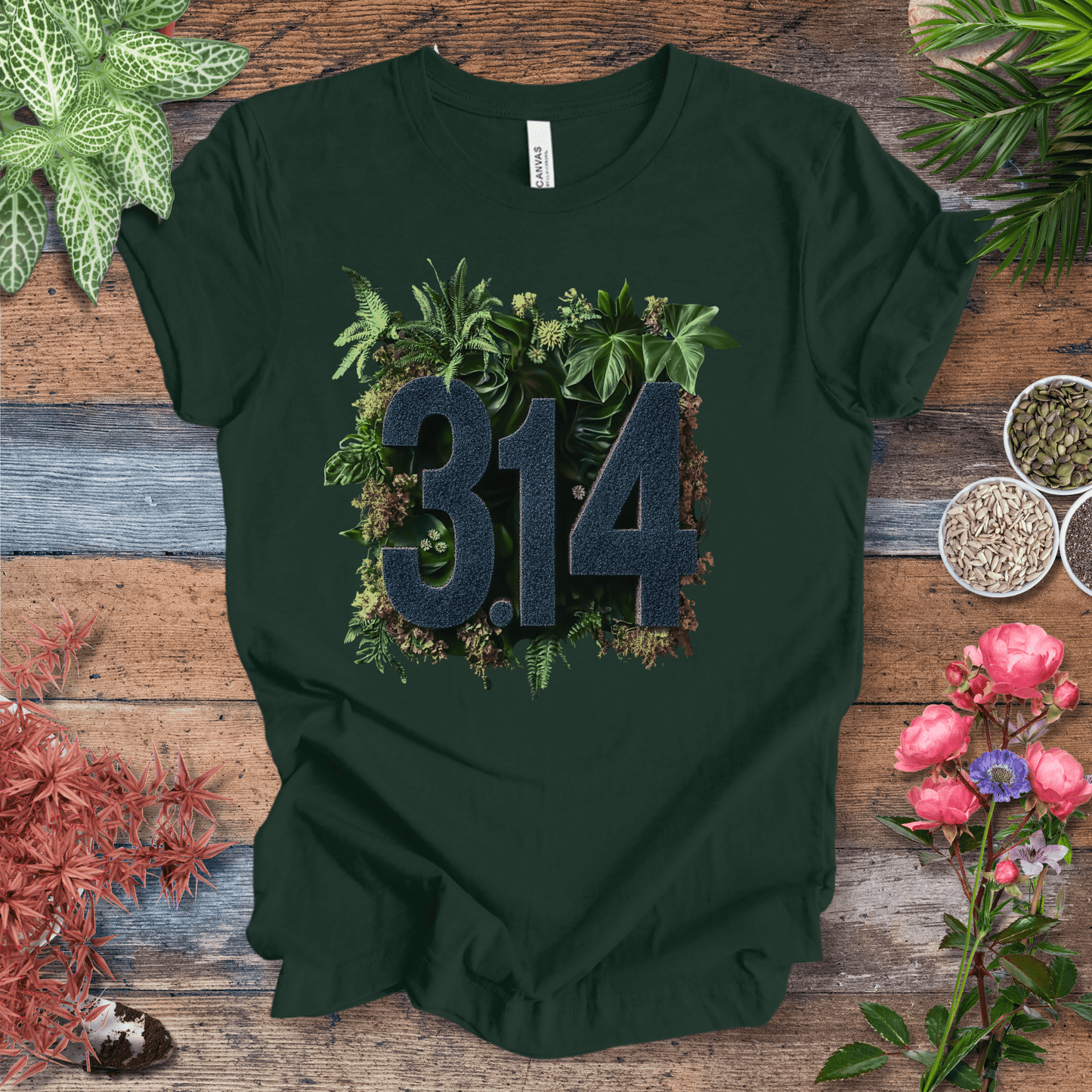 Printify T-Shirt Forest / S Botanical Pi Day T-Shirt