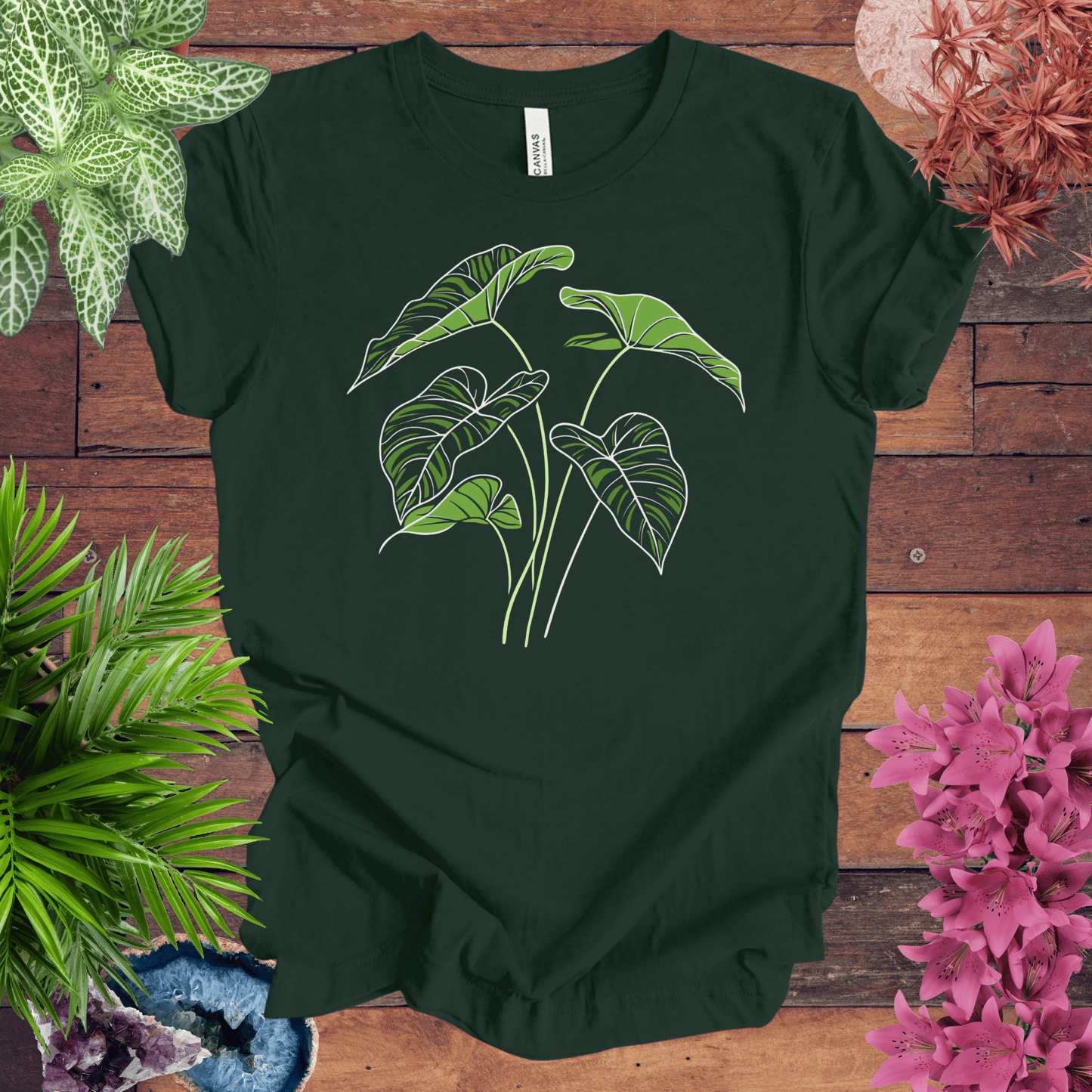 Printify T-Shirt Forest / S Elephant Ear Plant Art T-Shirt
