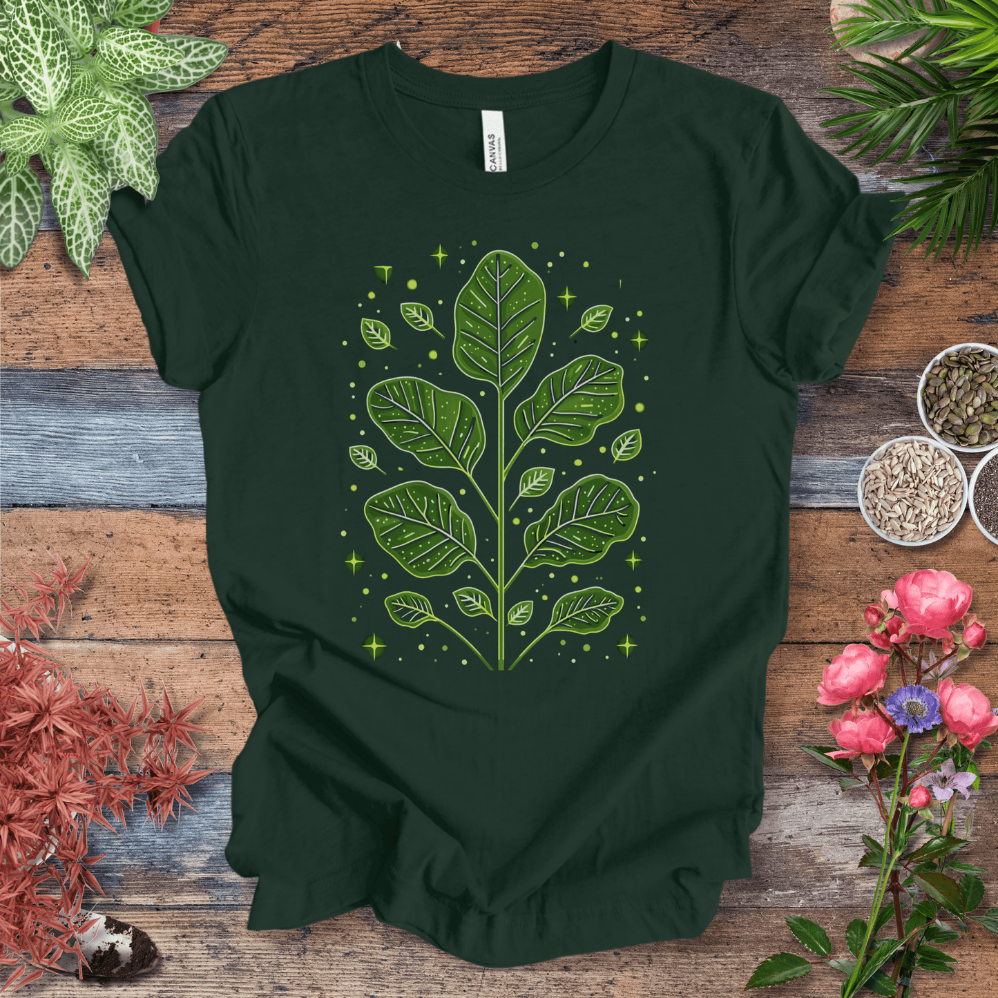 Printify T-Shirt Forest / S Enchanted Fiddle Leaf Art T-Shirt