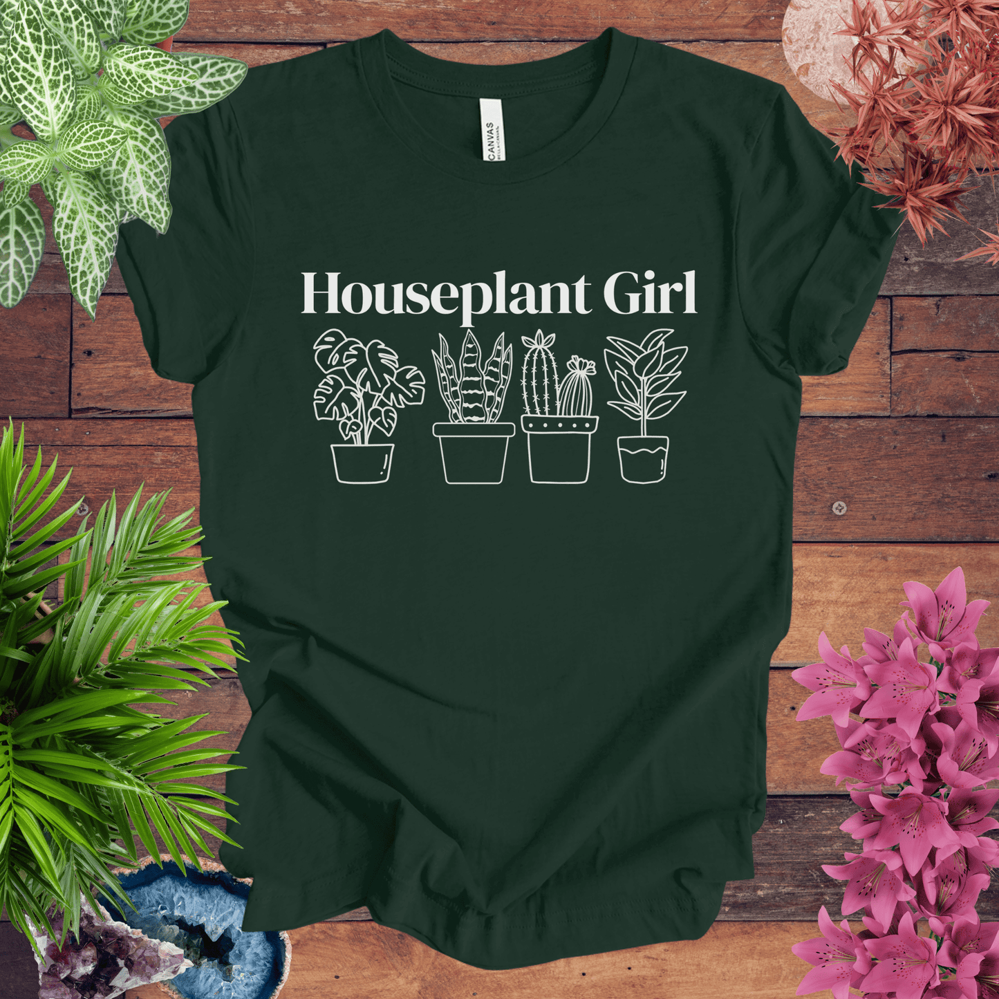 Printify T-Shirt Forest / S Houseplant Girl T-Shirt