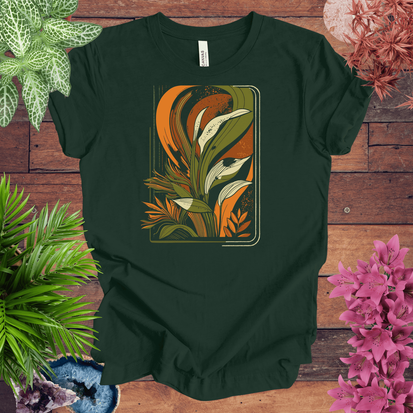 Printify T-Shirt Forest / S Houseplants Box Retro T-Shirt