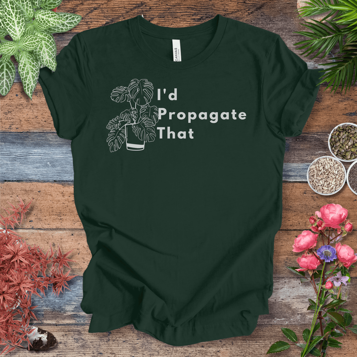 Printify T-Shirt Forest / S I’d Propagate That – Monstera Edition | Bold Plant Lover Tee