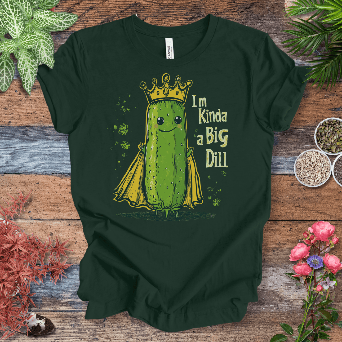 Printify T-Shirt Forest / S I’m Kinda a Big Dill – Pickle Royalty T-Shirt