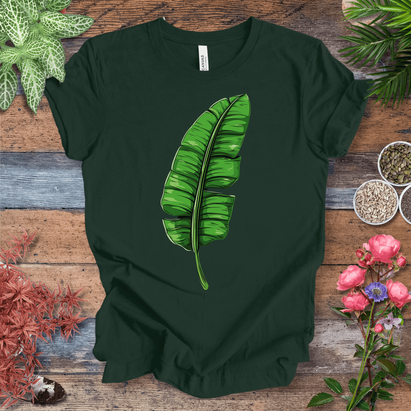 Printify T-Shirt Forest / S Minimalist Banana Leaf T-Shirt
