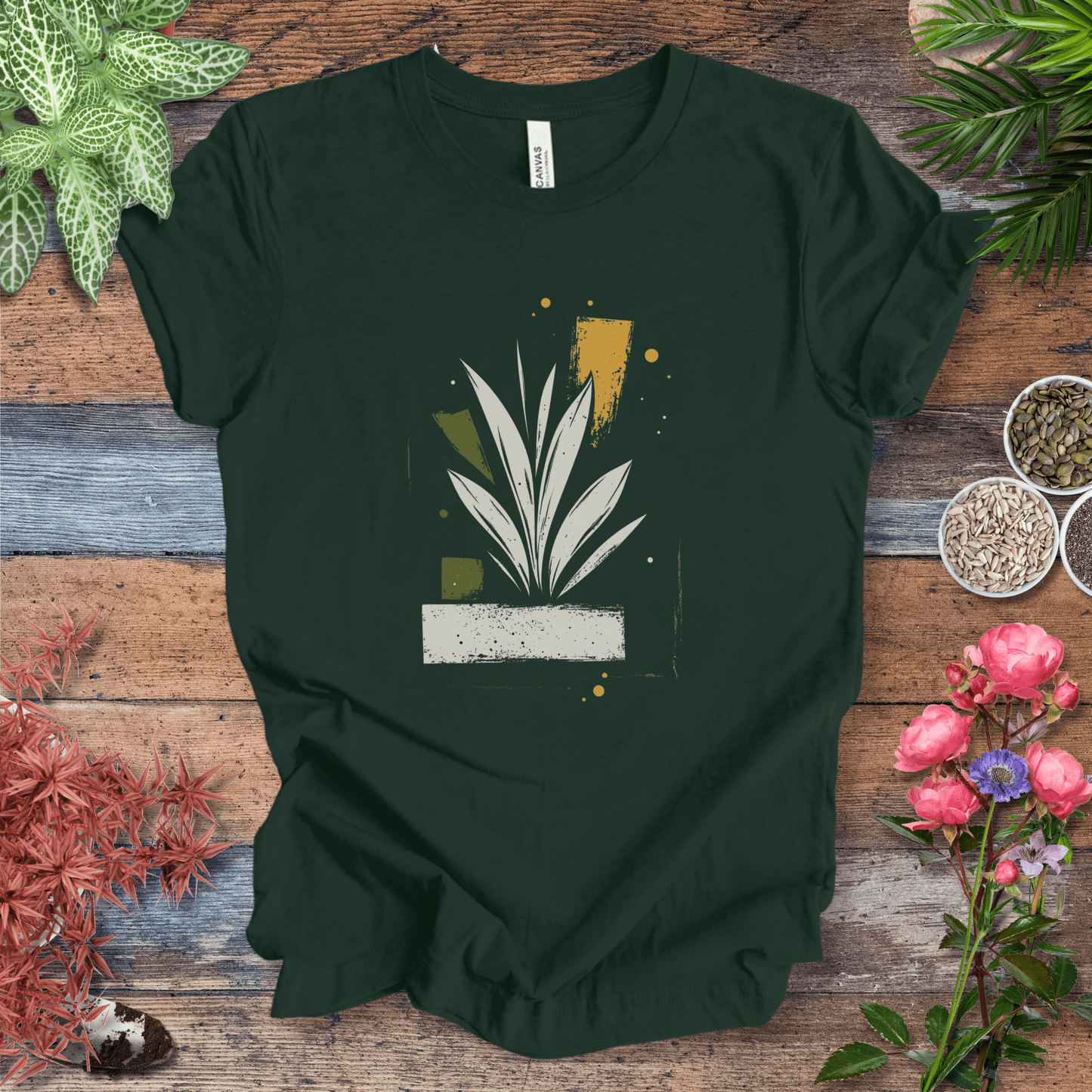 Printify T-Shirt Forest / S Modern Botanical Art T-Shirt