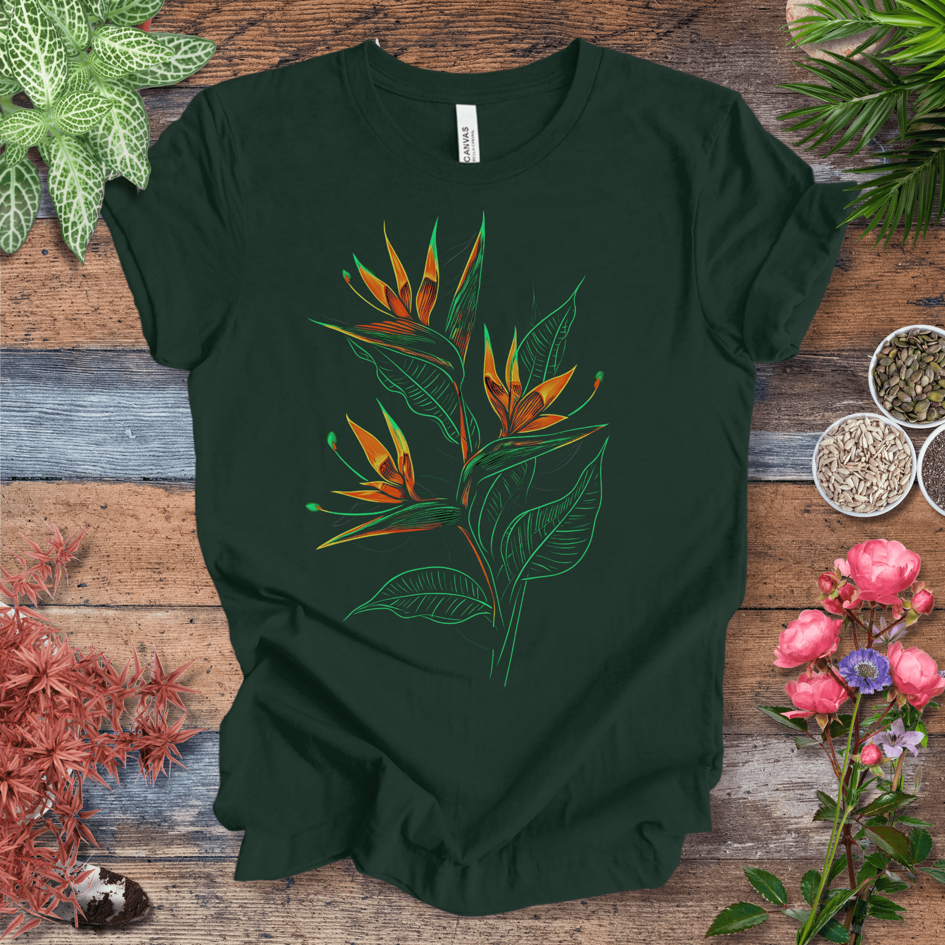 Printify T-Shirt Forest / S Neon Paradise Bird of Paradise T-Shirt