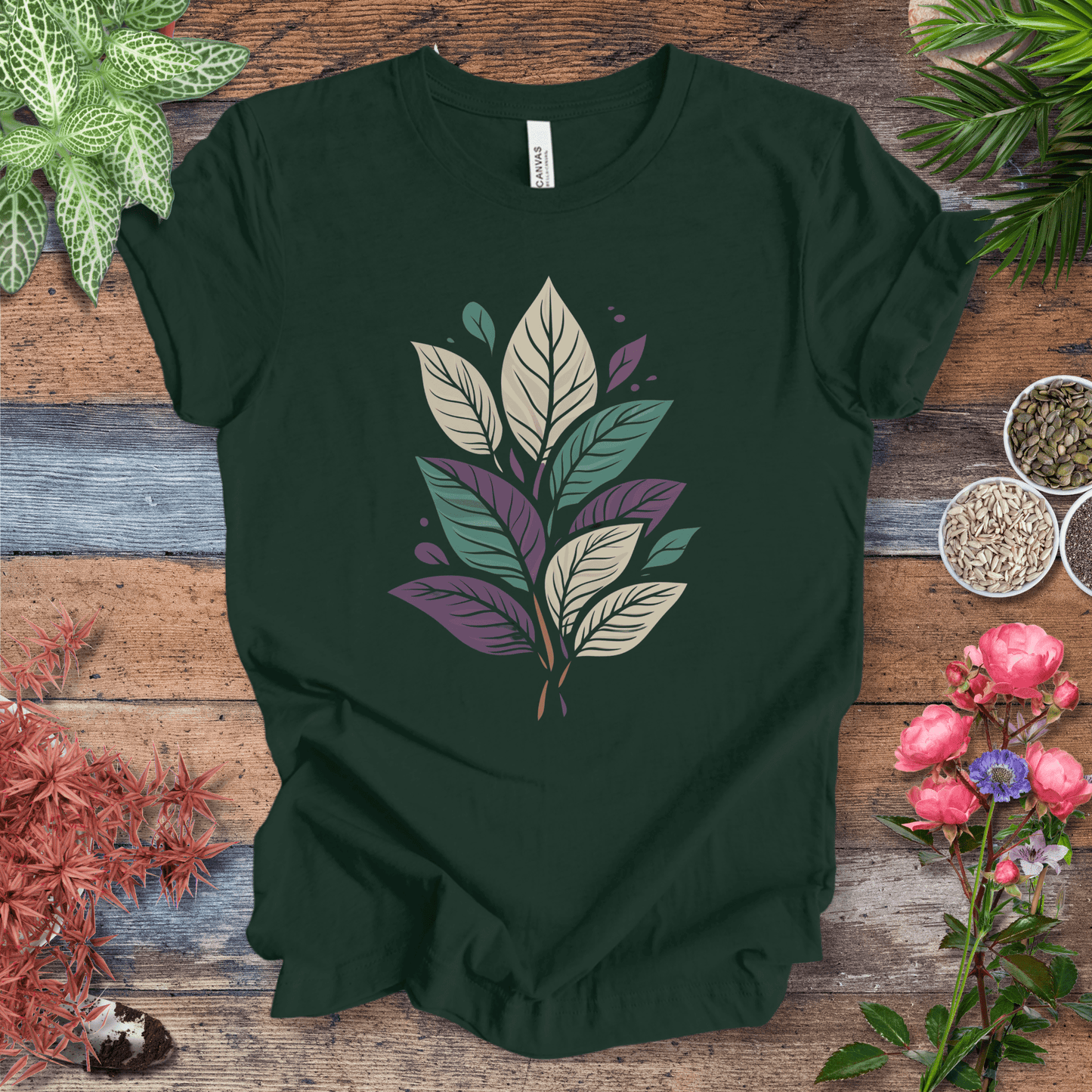 Printify T-Shirt Forest / S Pastel Botanical Bundle T-Shirt