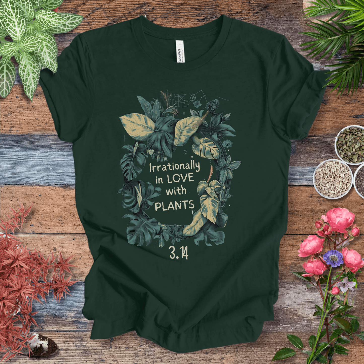 Printify T-Shirt Forest / S Pi Day Plant Lover T-Shirt