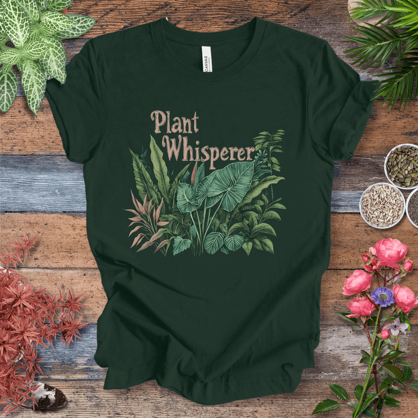Printify T-Shirt Forest / S Plant Whisperer Houseplant T-Shirt