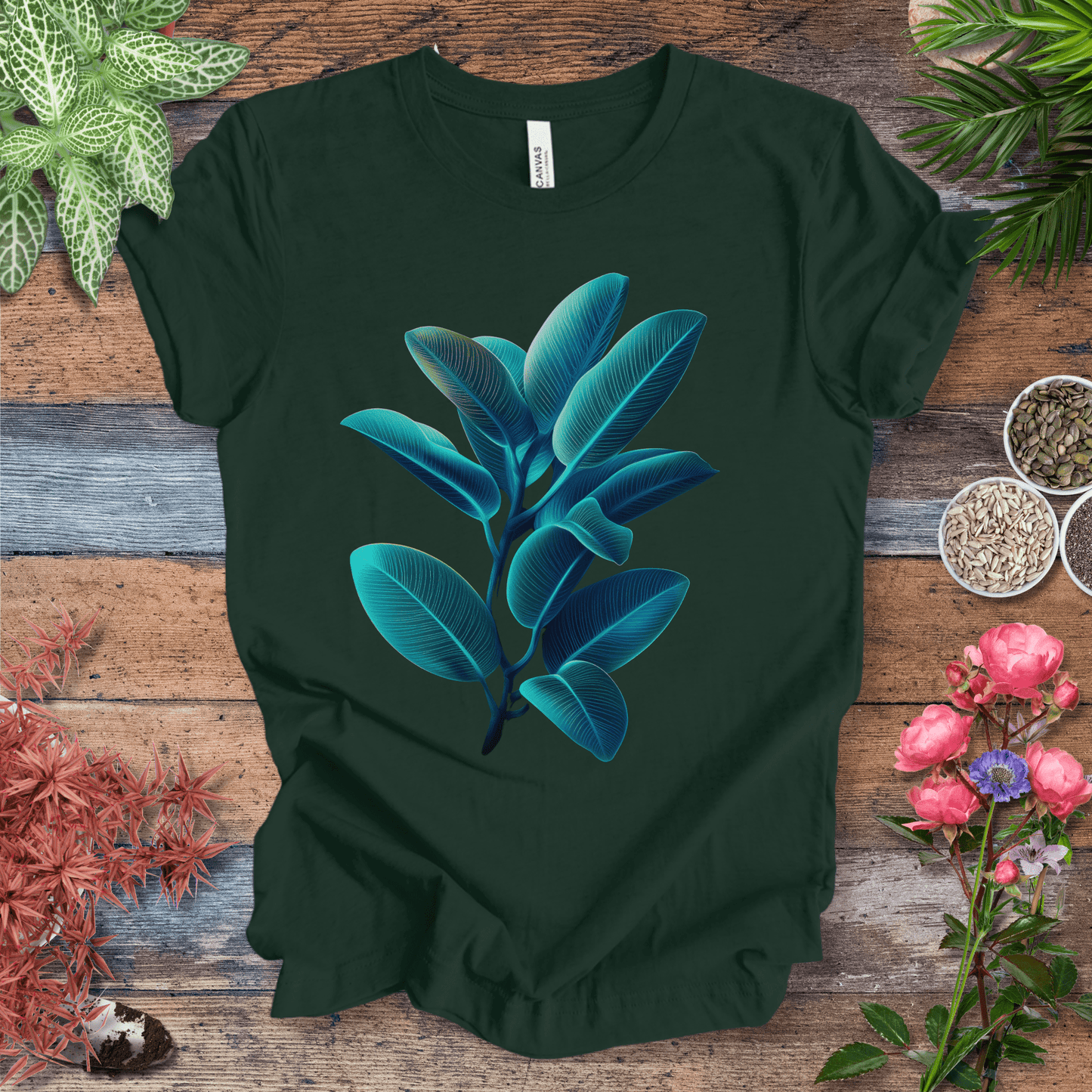 Printify T-Shirt Forest / S Rubber Tree Plant Aesthetic T-Shirt