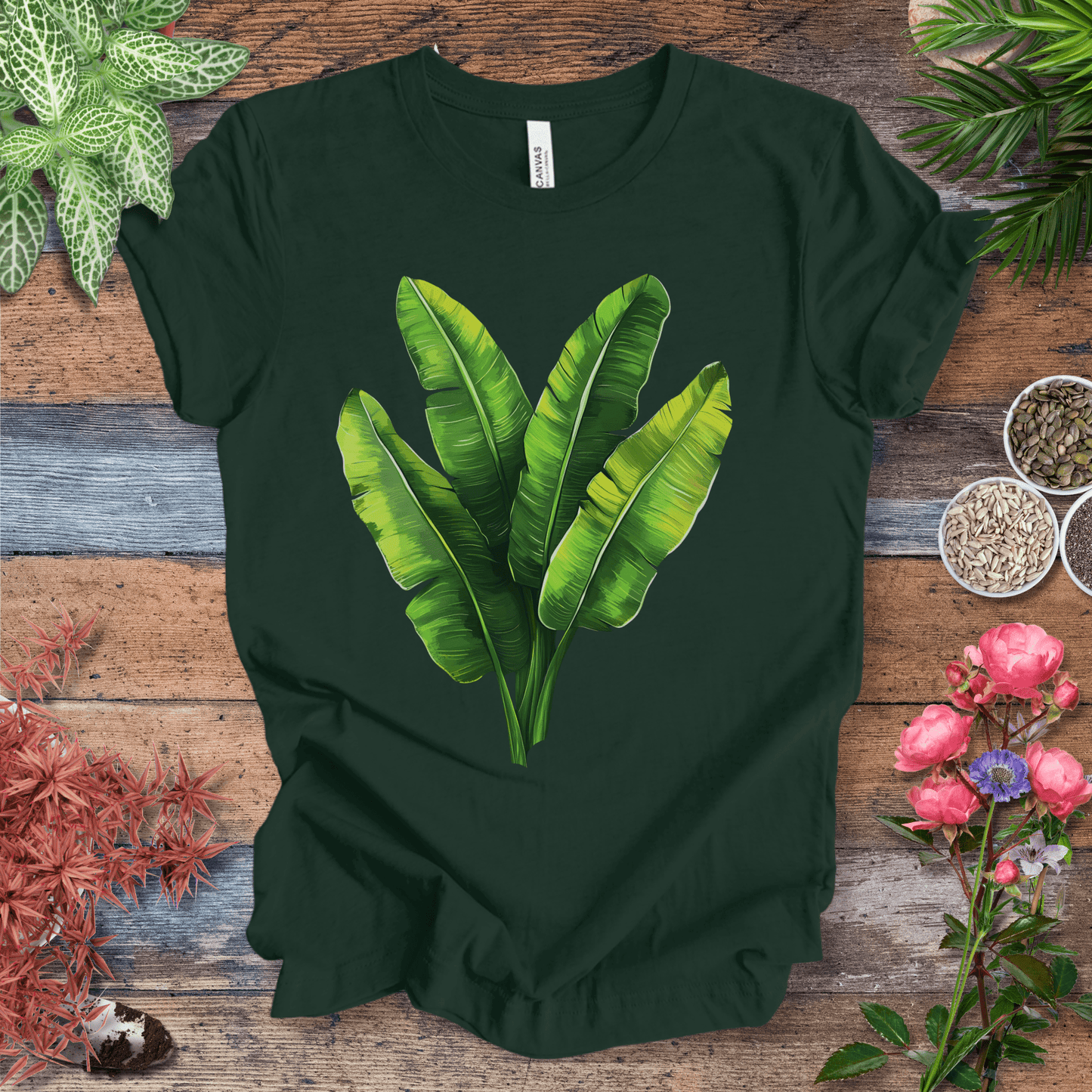 Printify T-Shirt Forest / S Tropical Banana Leaves T-Shirt