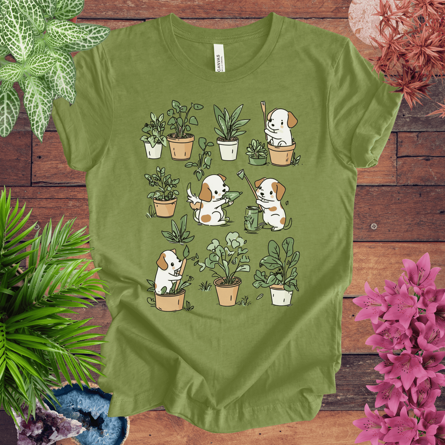 Printify T-Shirt Garden Paws - Playful Pups T-Shirt