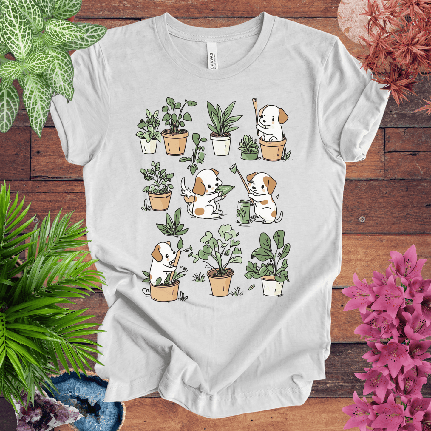Printify T-Shirt Garden Paws - Playful Pups T-Shirt