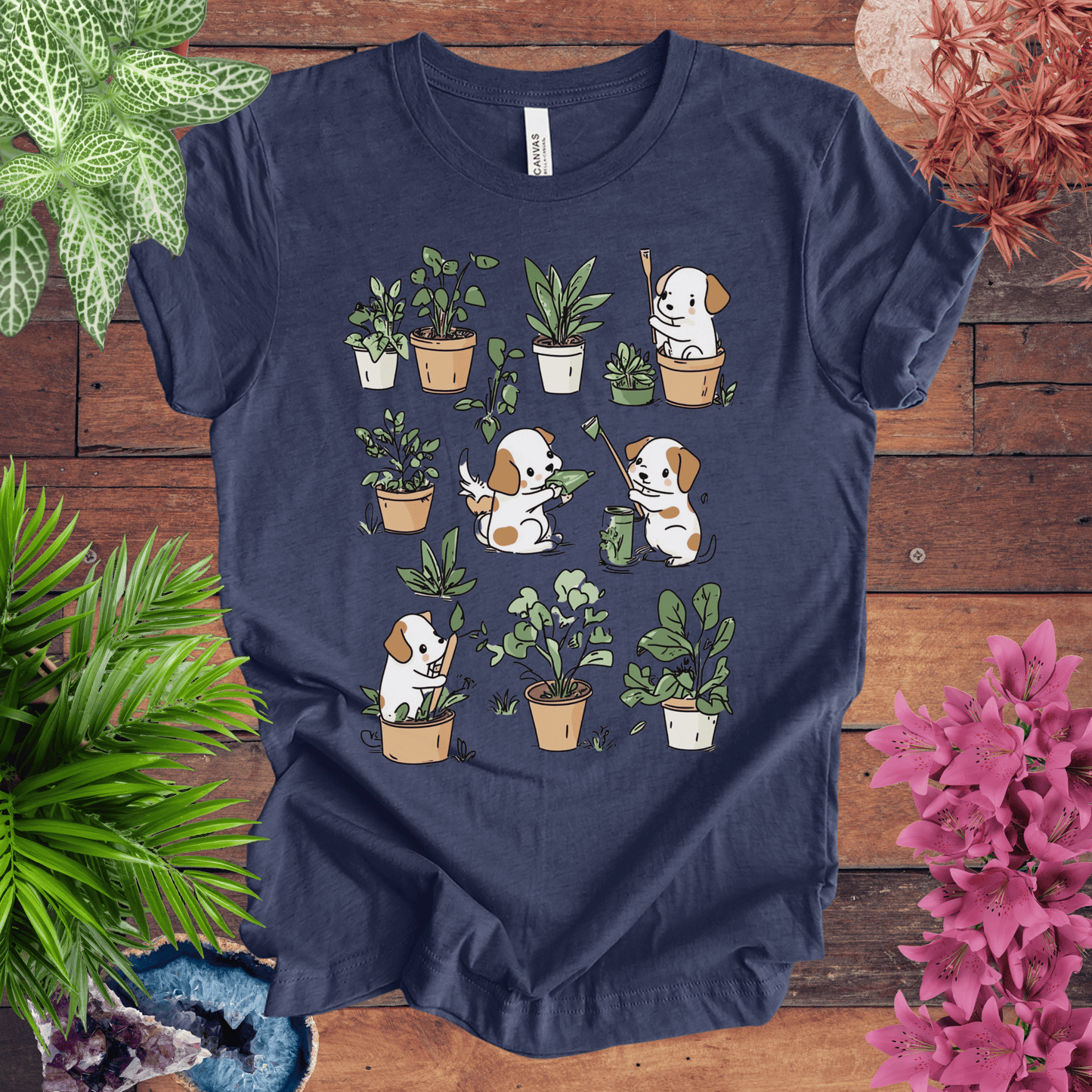 Printify T-Shirt Garden Paws - Playful Pups T-Shirt