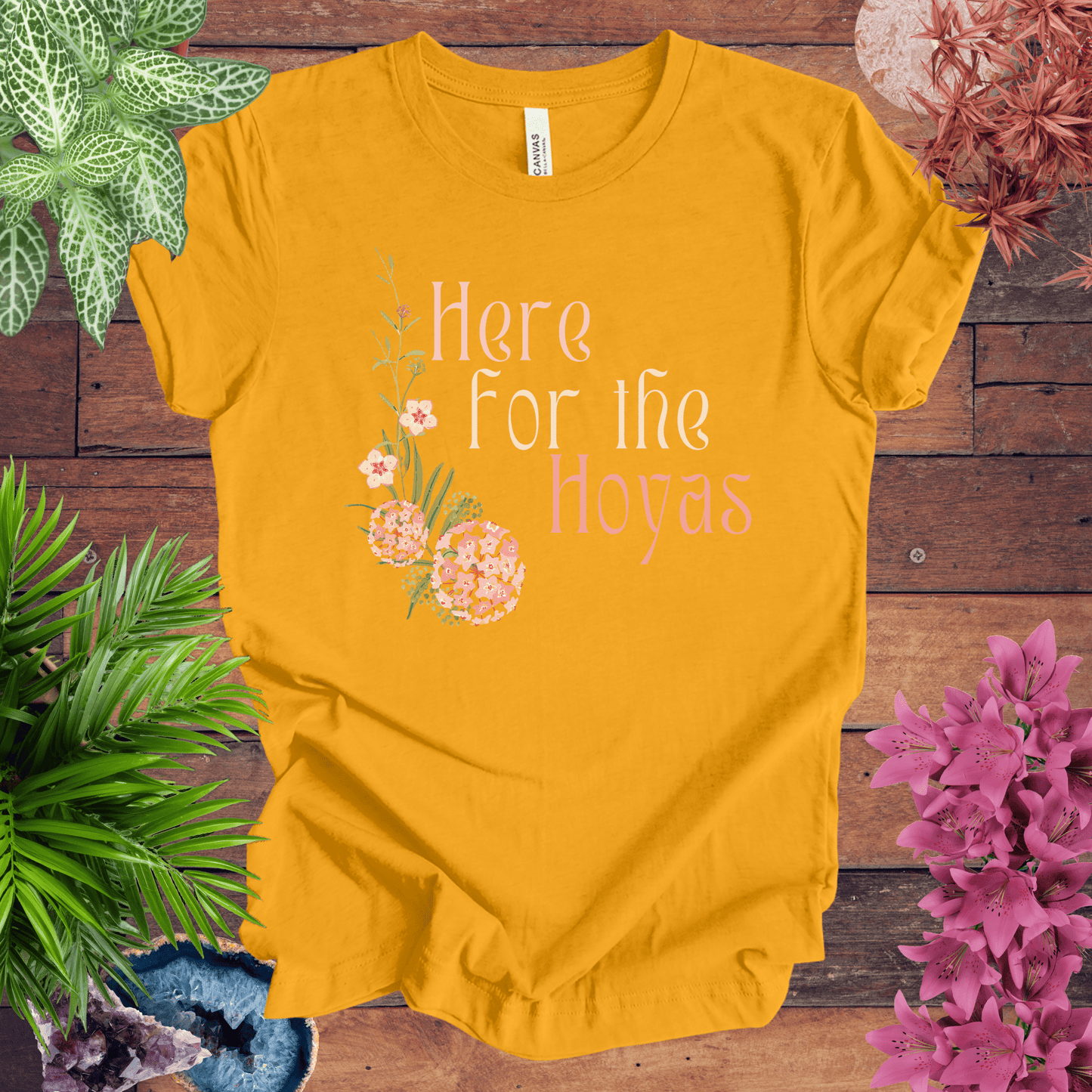 Printify T-Shirt Gold / S Here for the Hoyas T-Shirt