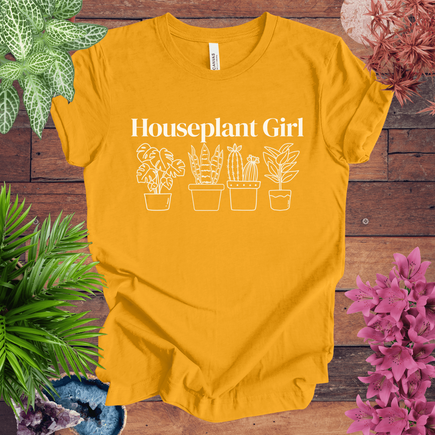 Printify T-Shirt Gold / S Houseplant Girl T-Shirt