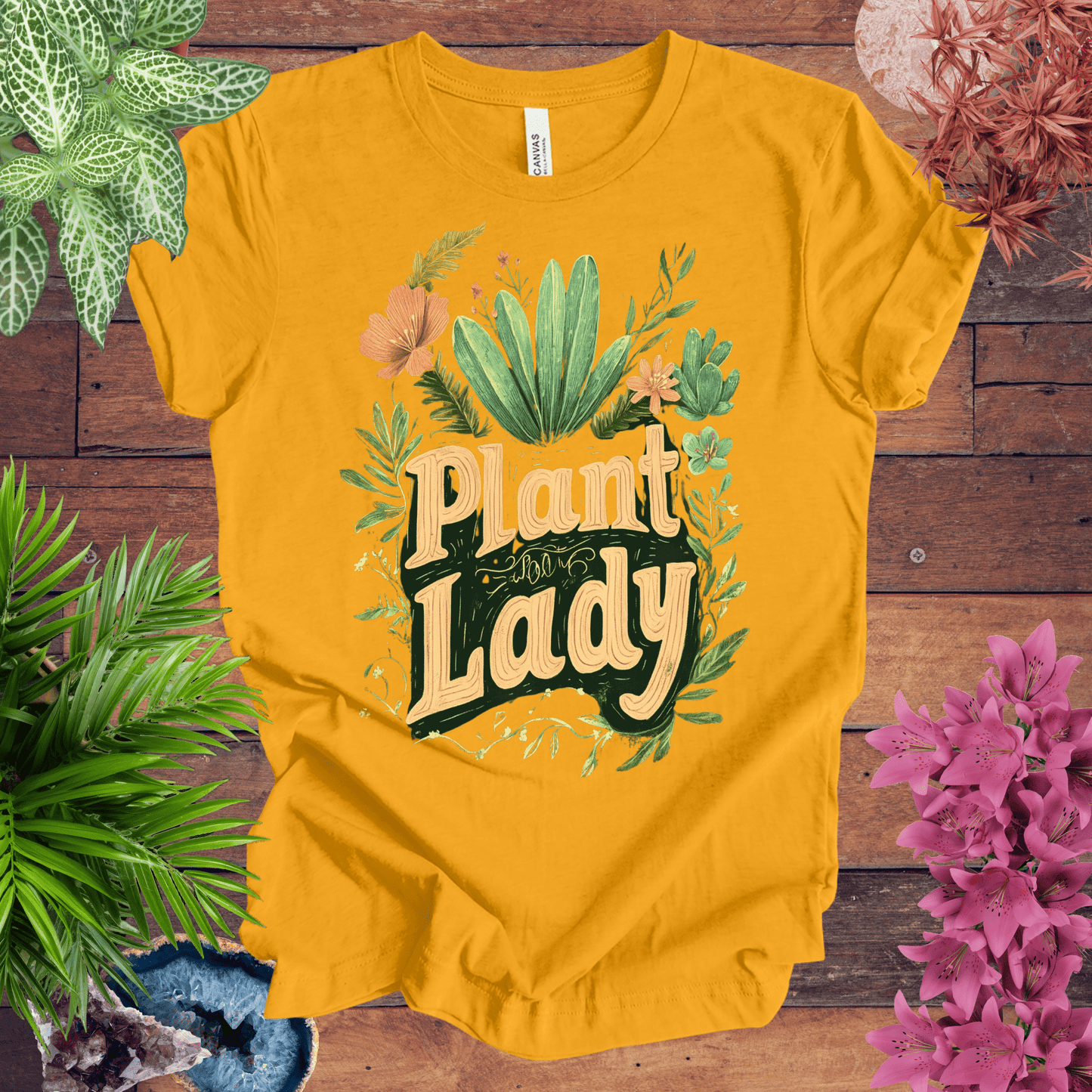 Printify T-Shirt Gold / S Plant Lady T-Shirt