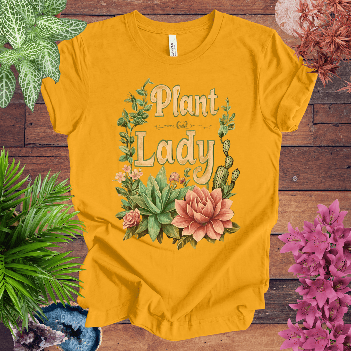 Printify T-Shirt Gold / S Plant Lady T-Shirt