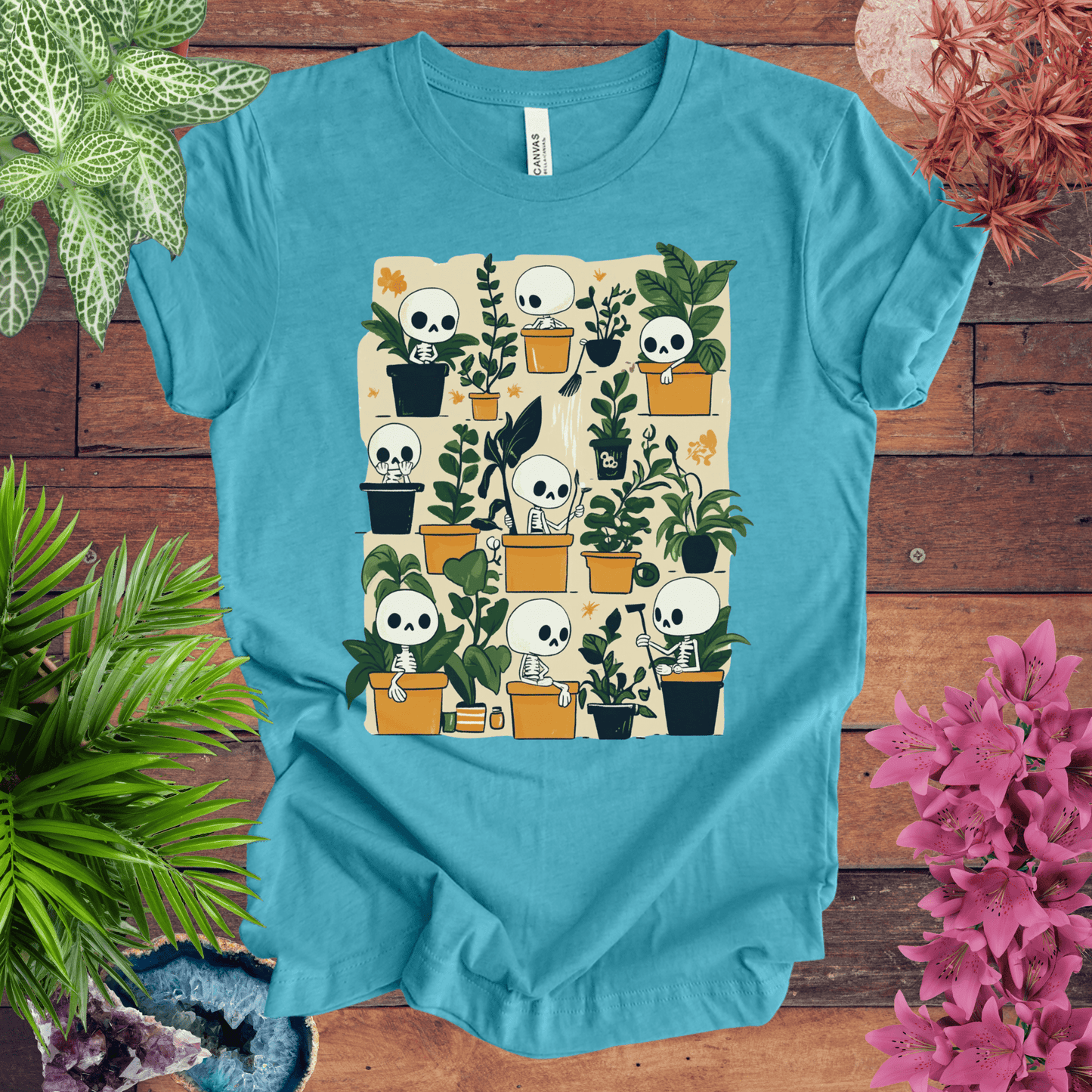 Printify T-Shirt Heather Aqua / S Bone to Pick with My Plants T-Shirt